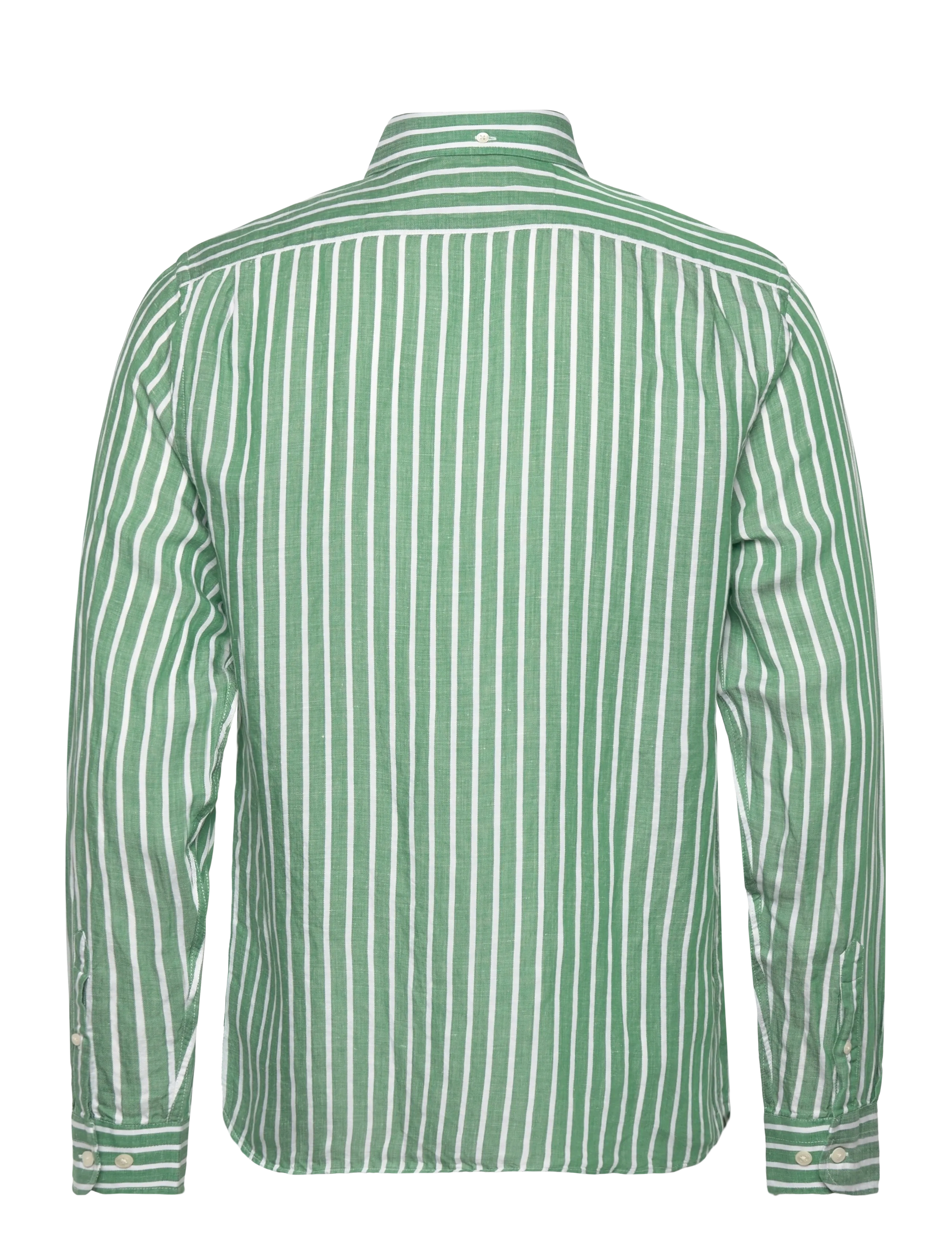 Lexington Clothing - Classic Hemp Striped Shirt - linasest riidest särgid - green/white stripe - 1