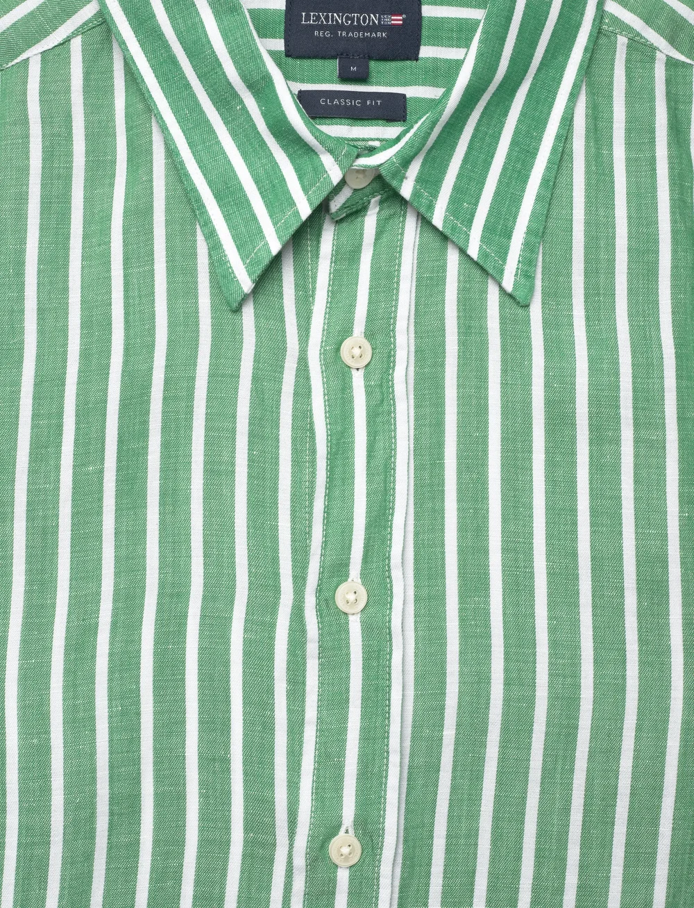 Lexington Clothing - Classic Hemp Striped Shirt - chemises à rayures - green/white stripe - 2