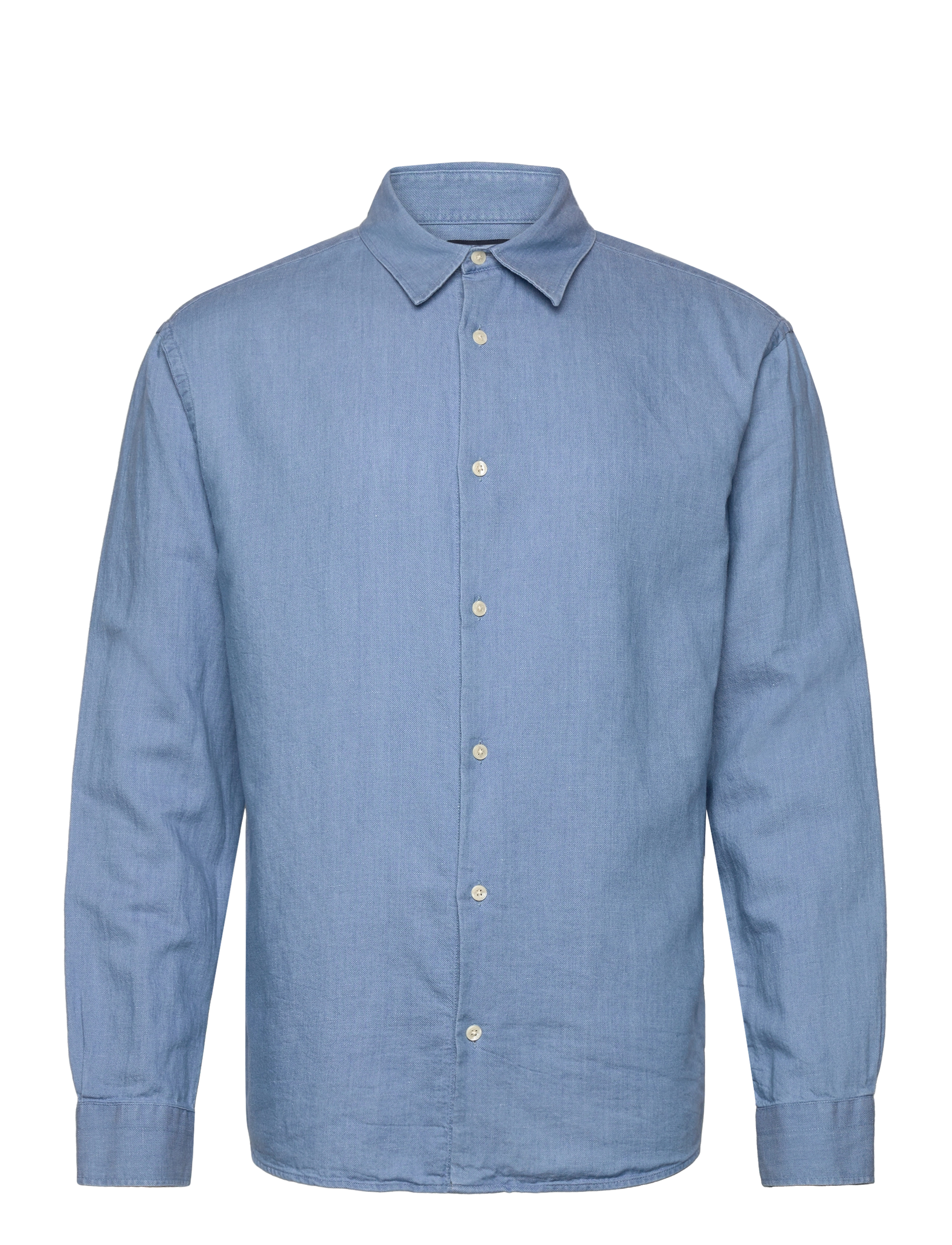 LEXINGTON CLOTHING Loose Indigo Linen/Tencel Shirt Blau - M - Herren