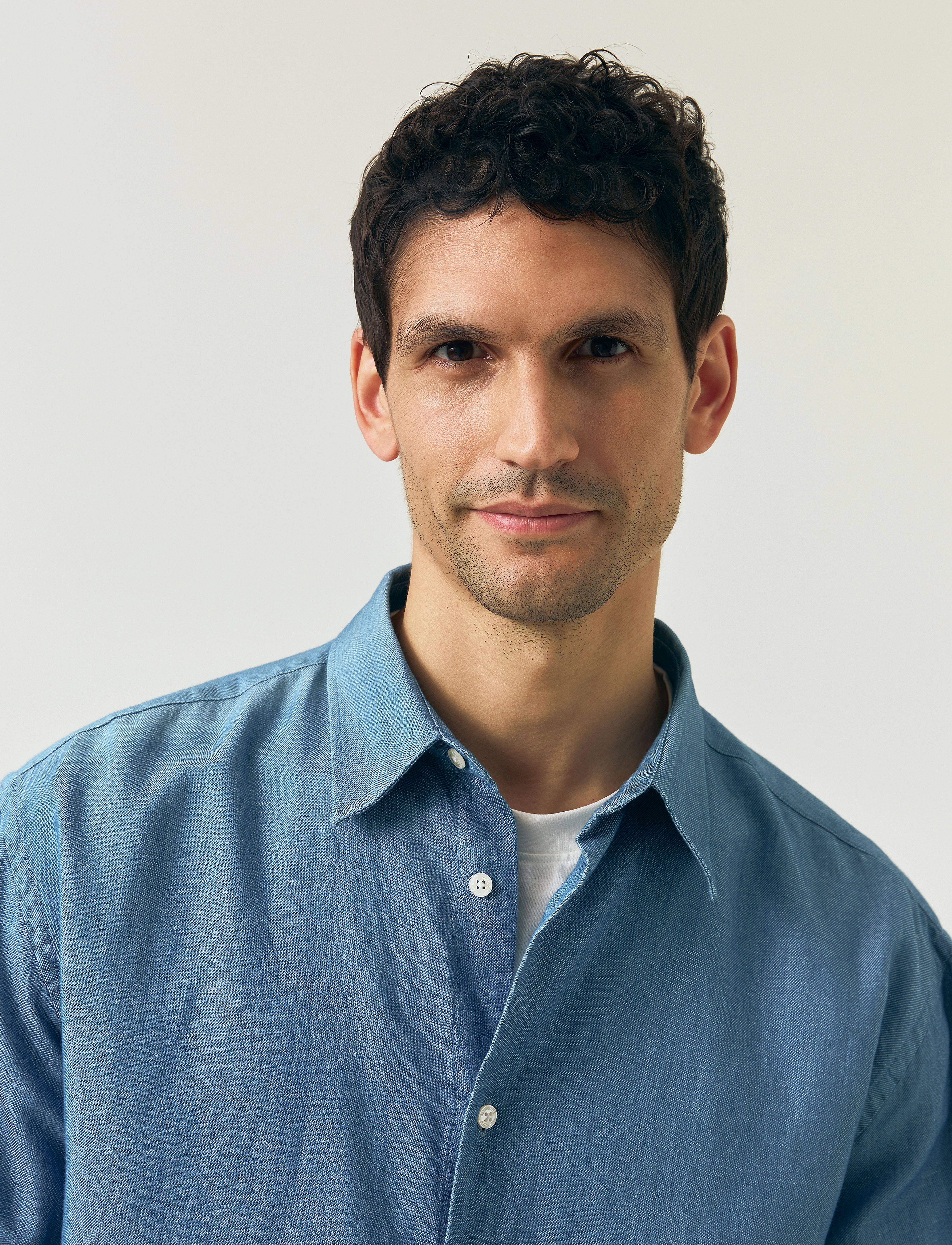 Lexington Clothing - Loose Indigo Linen/Tencel Shirt - laisvalaikio marškiniai - indigo - 4
