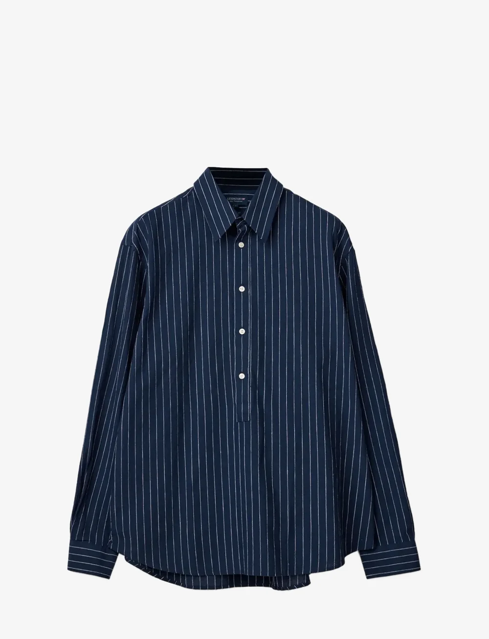 Lexington Clothing - Loose Pinstriped Shirt - linased särgid - dk blue/white stripe - 1