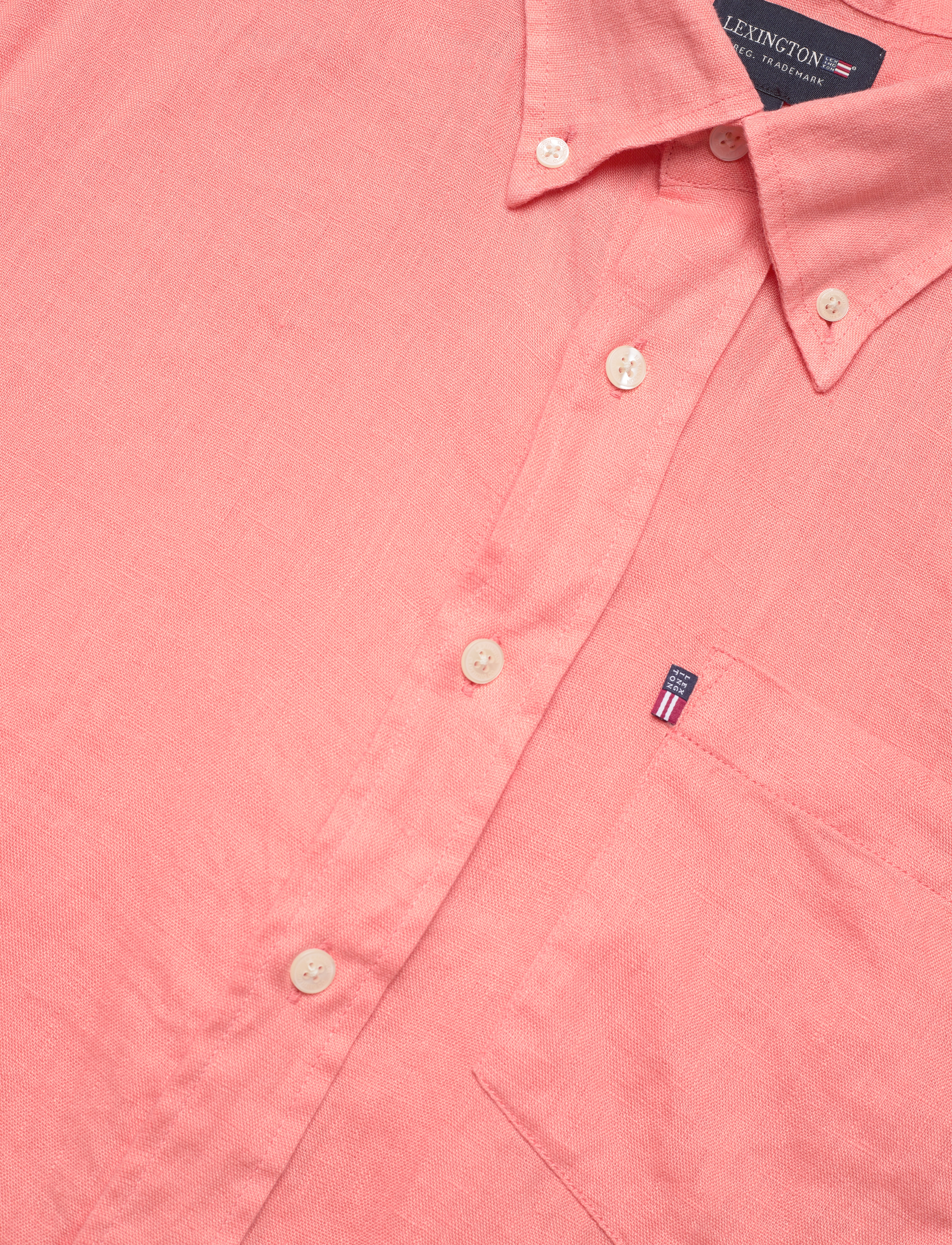 Lexington Clothing - Casual Linen B.D Shirt - coral - 3