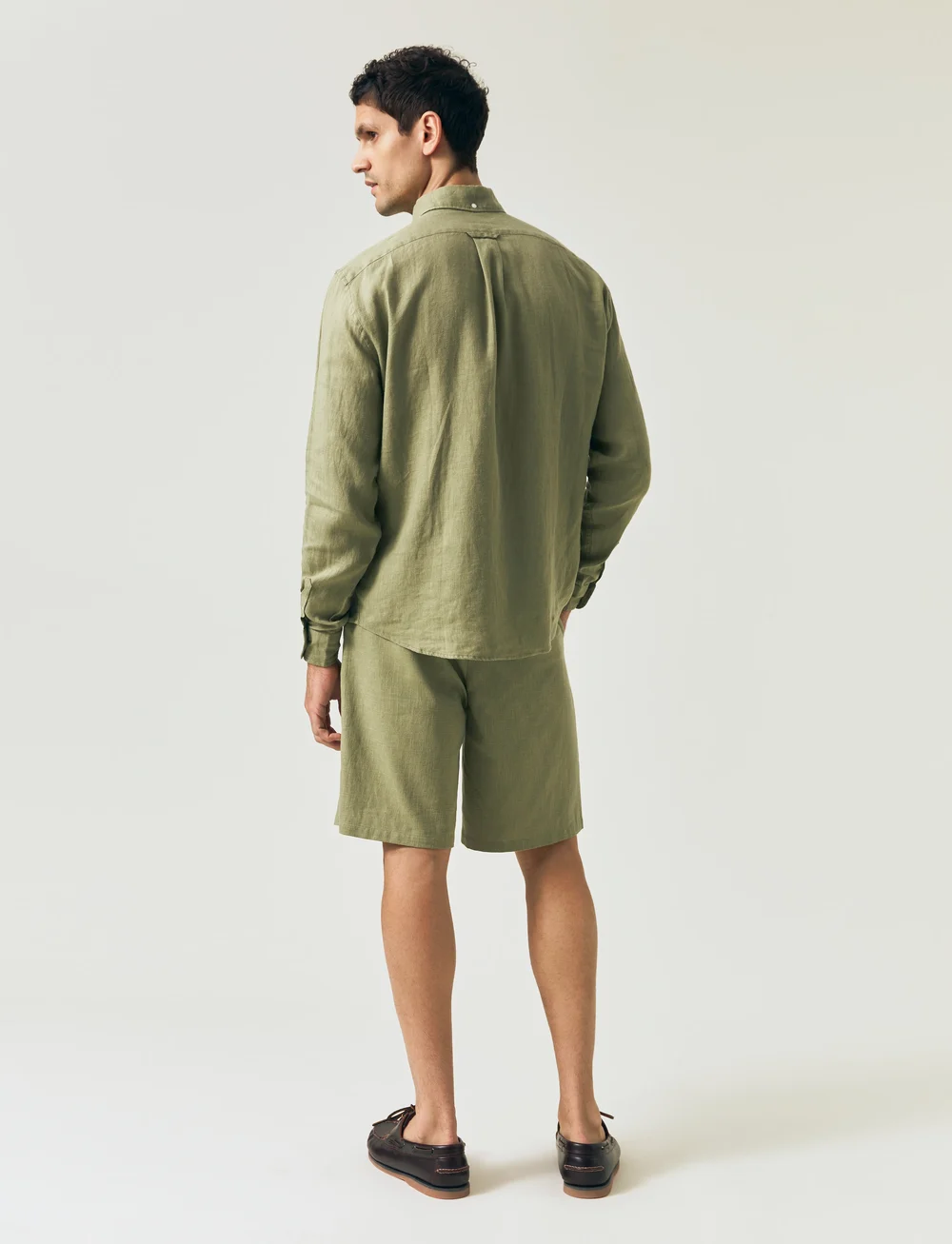 Lexington Clothing - Casual Linen B.D Shirt - linen shirts - green - 3