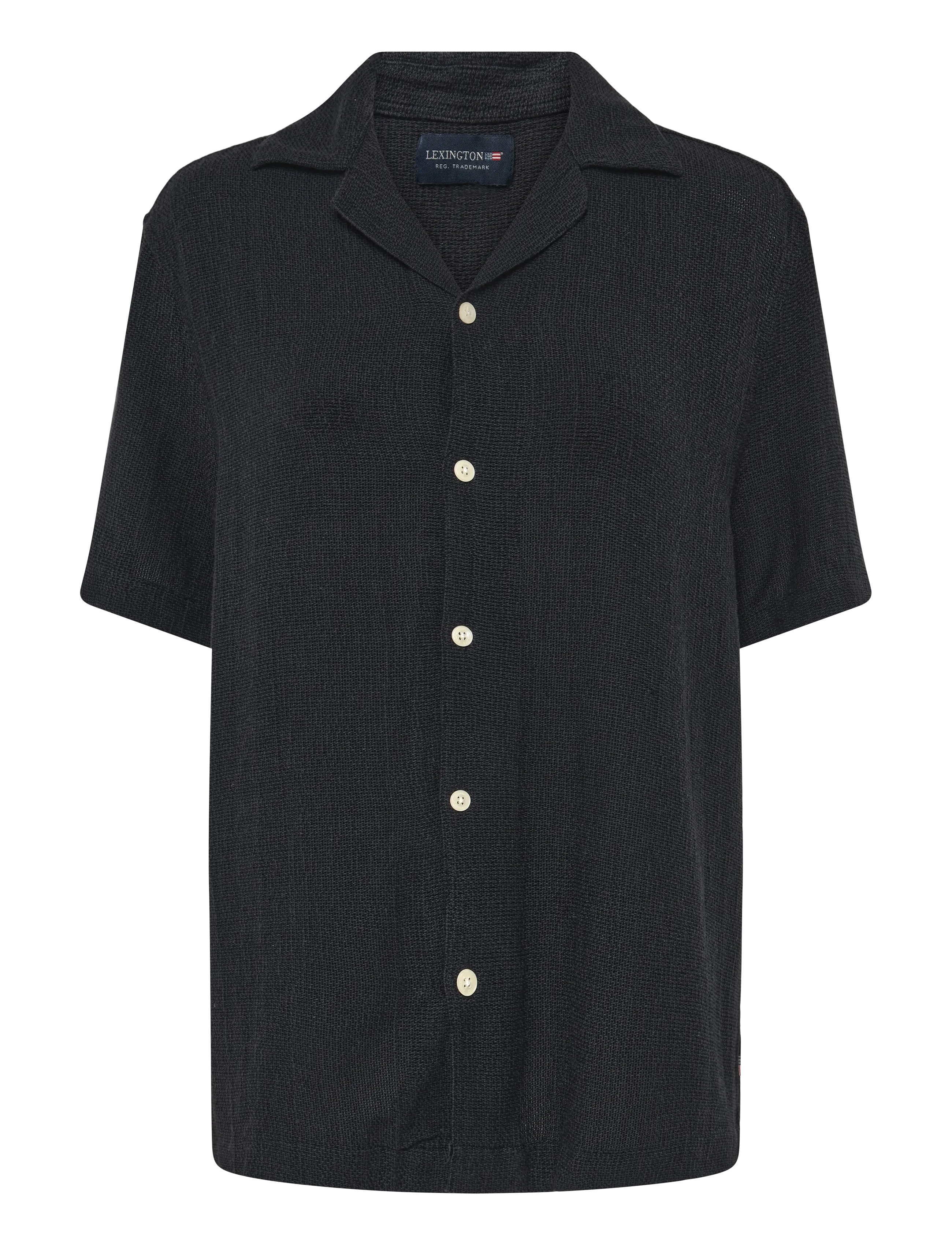 LEXINGTON CLOTHING Camp Collar Gauze Shirt Navy - M - Herren