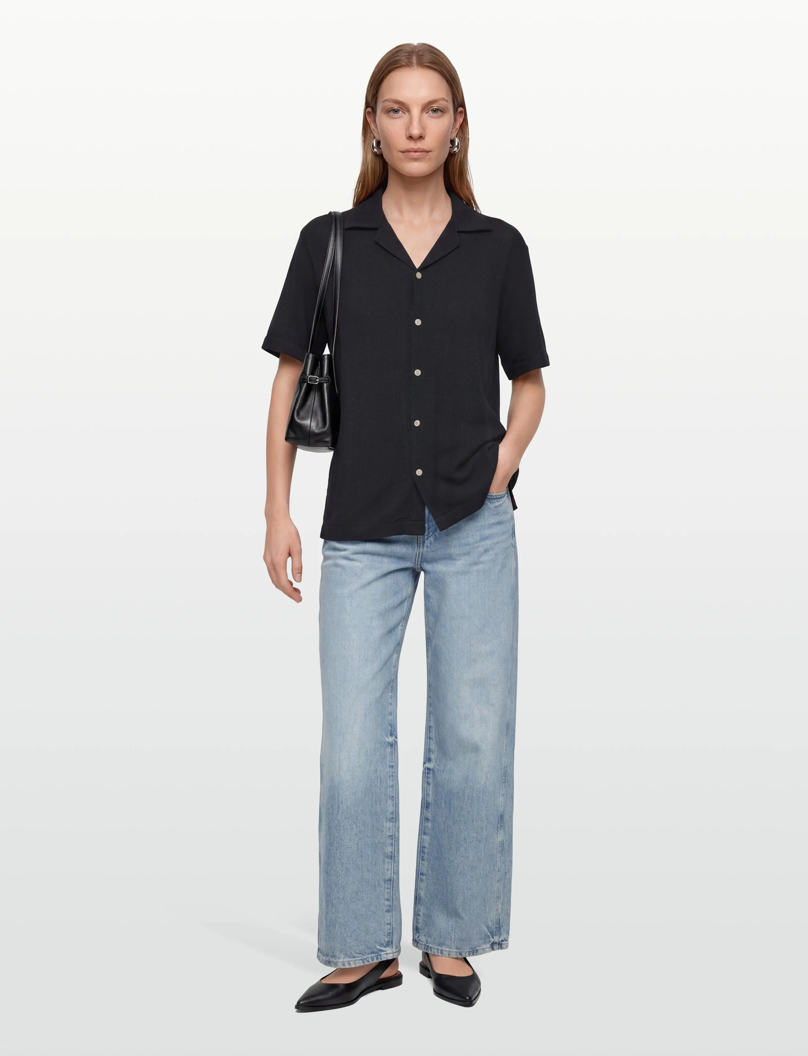 Lexington Clothing - Camp Collar Gauze Shirt - casual skjorter - dark blue - 0