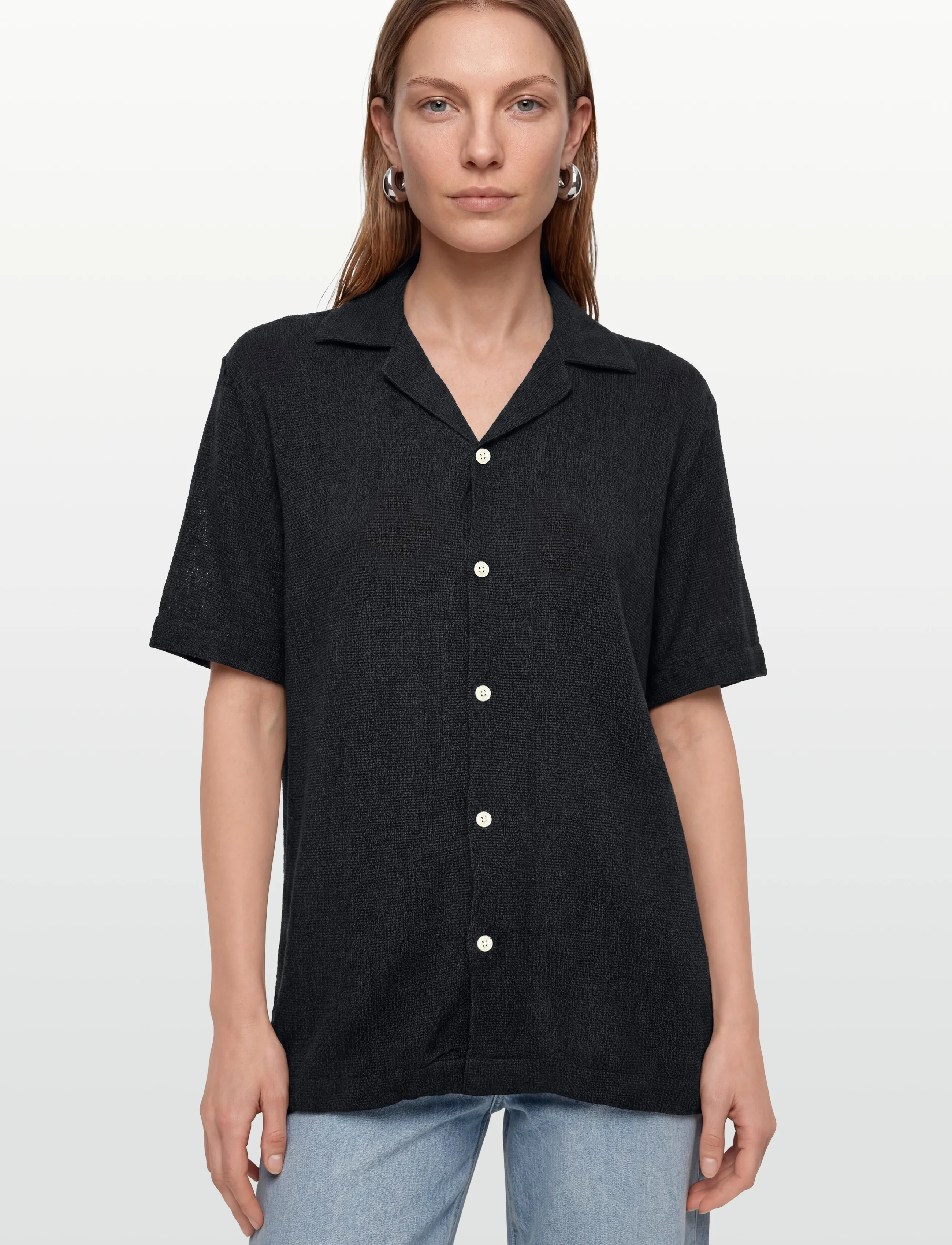 Lexington Clothing - Camp Collar Gauze Shirt - casual skjorter - dark blue - 3
