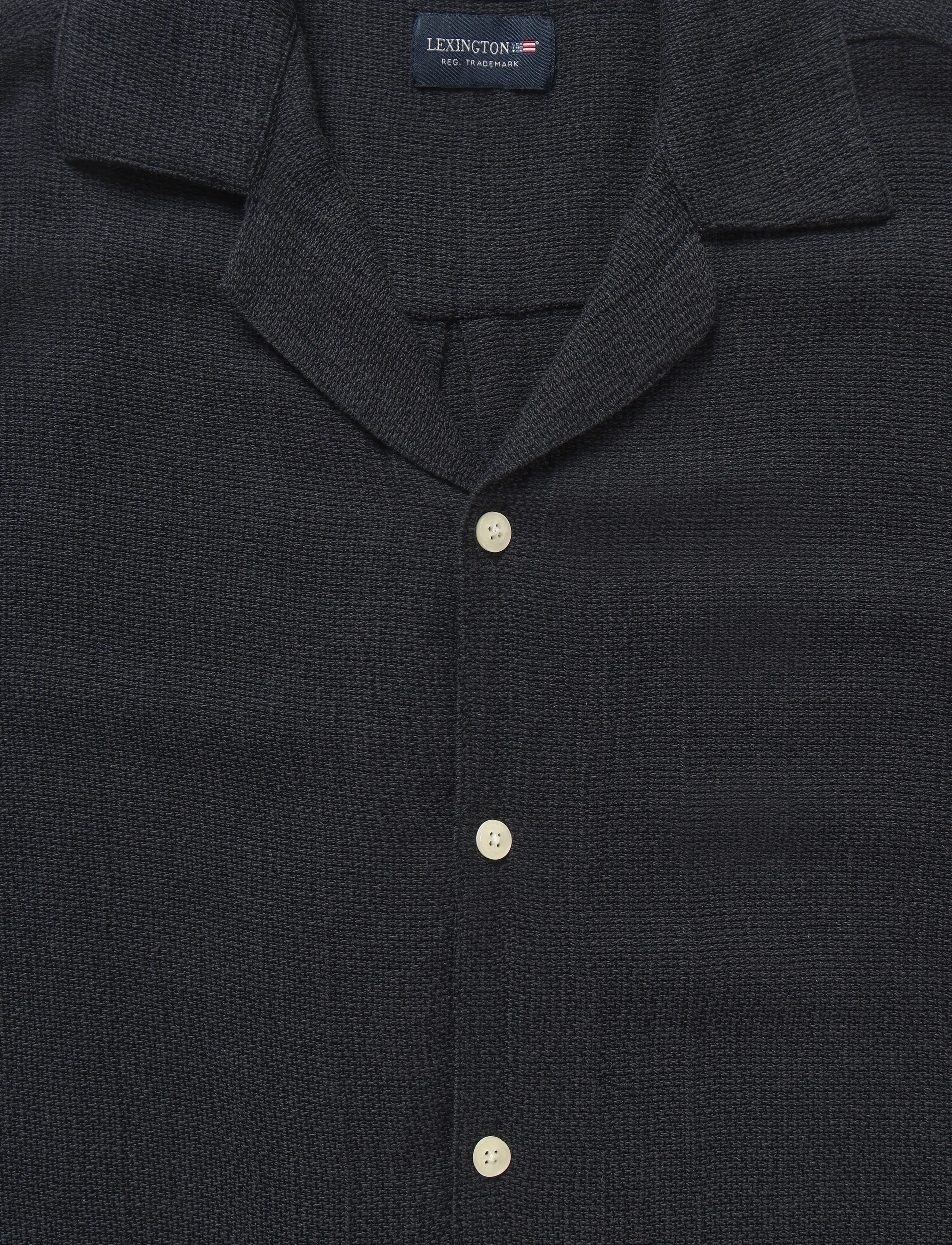 Lexington Clothing - Camp Collar Gauze Shirt - casual skjorter - dark blue - 5