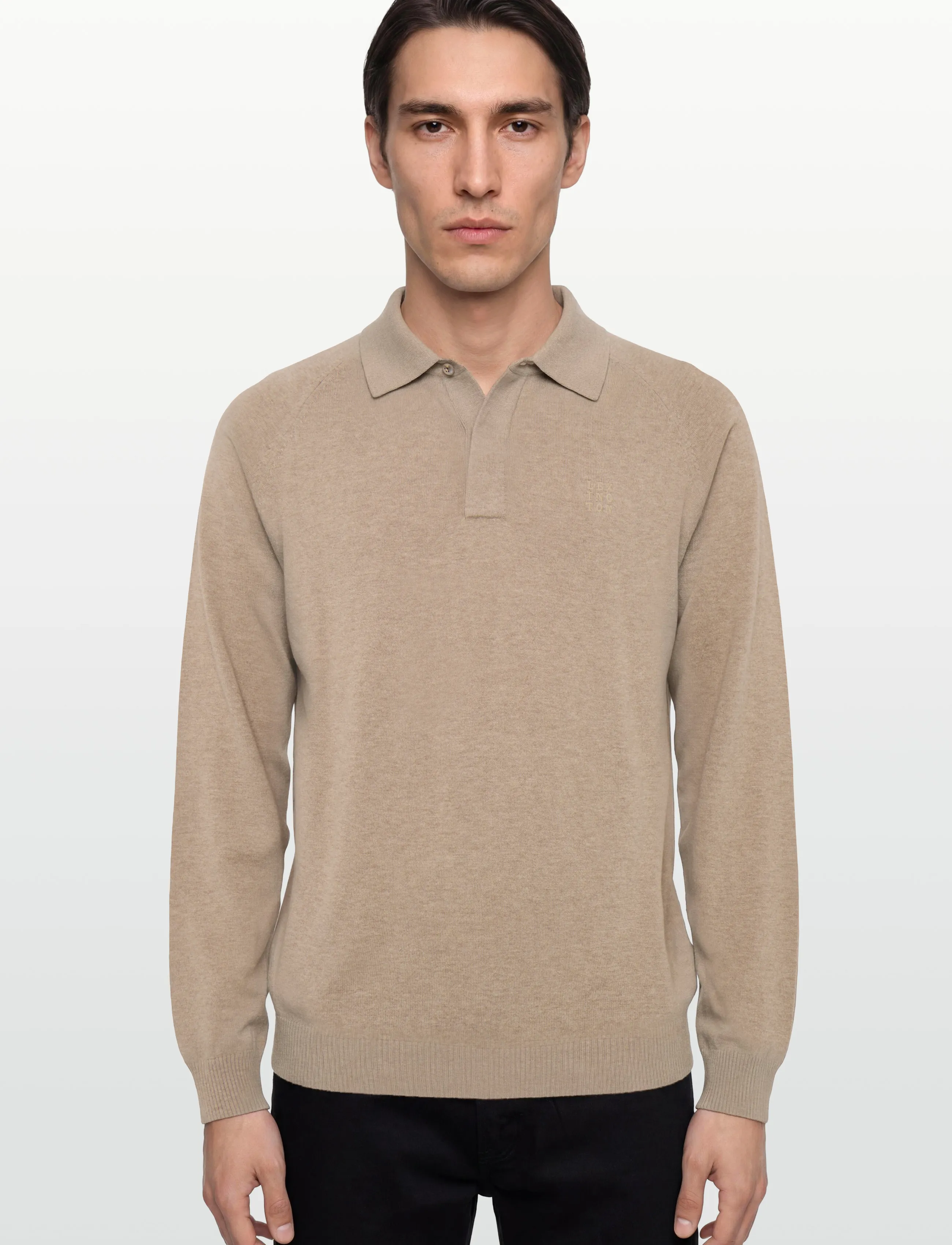 Lexington Clothing - Extra-Fine Merino Blend Rugby Shirt - light brown - 3