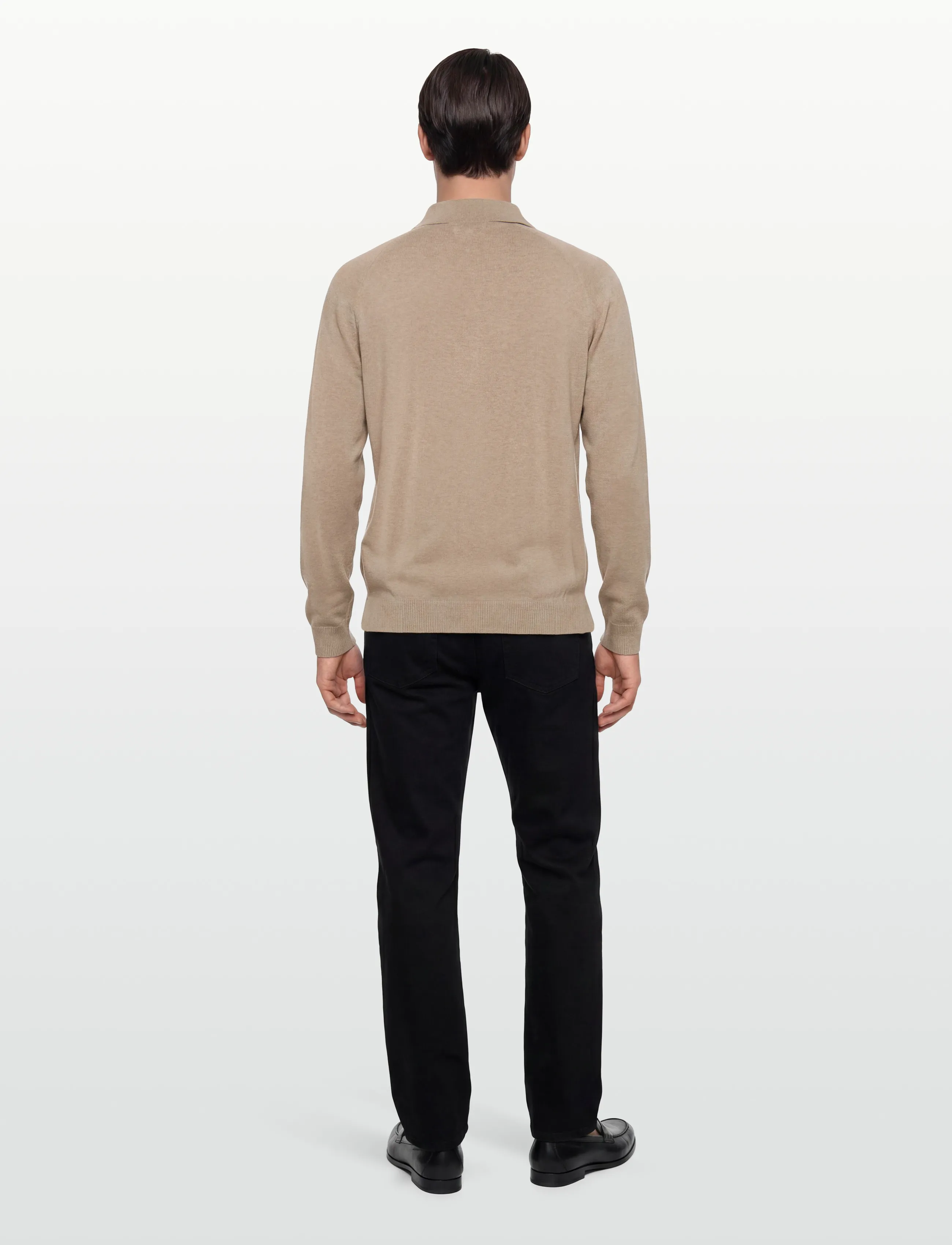 Lexington Clothing - Extra-Fine Merino Blend Rugby Shirt - light brown - 4