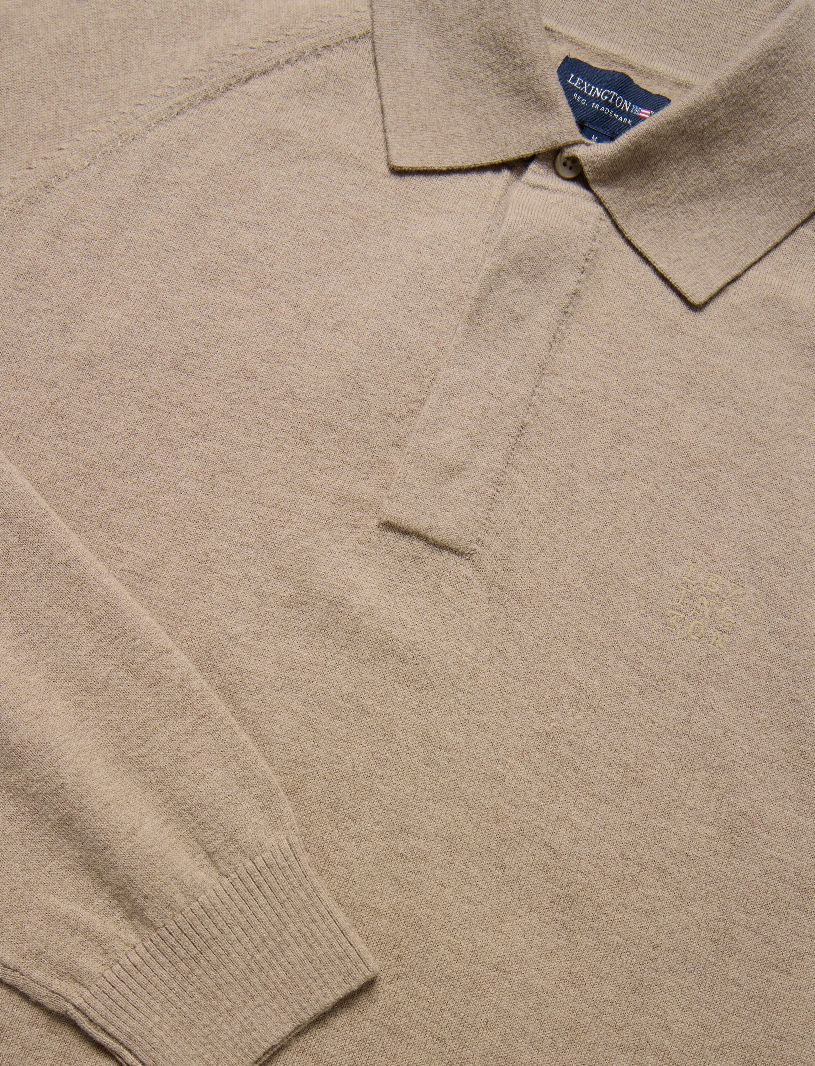 Lexington Clothing - Extra-Fine Merino Blend Rugby Shirt - light brown - 5