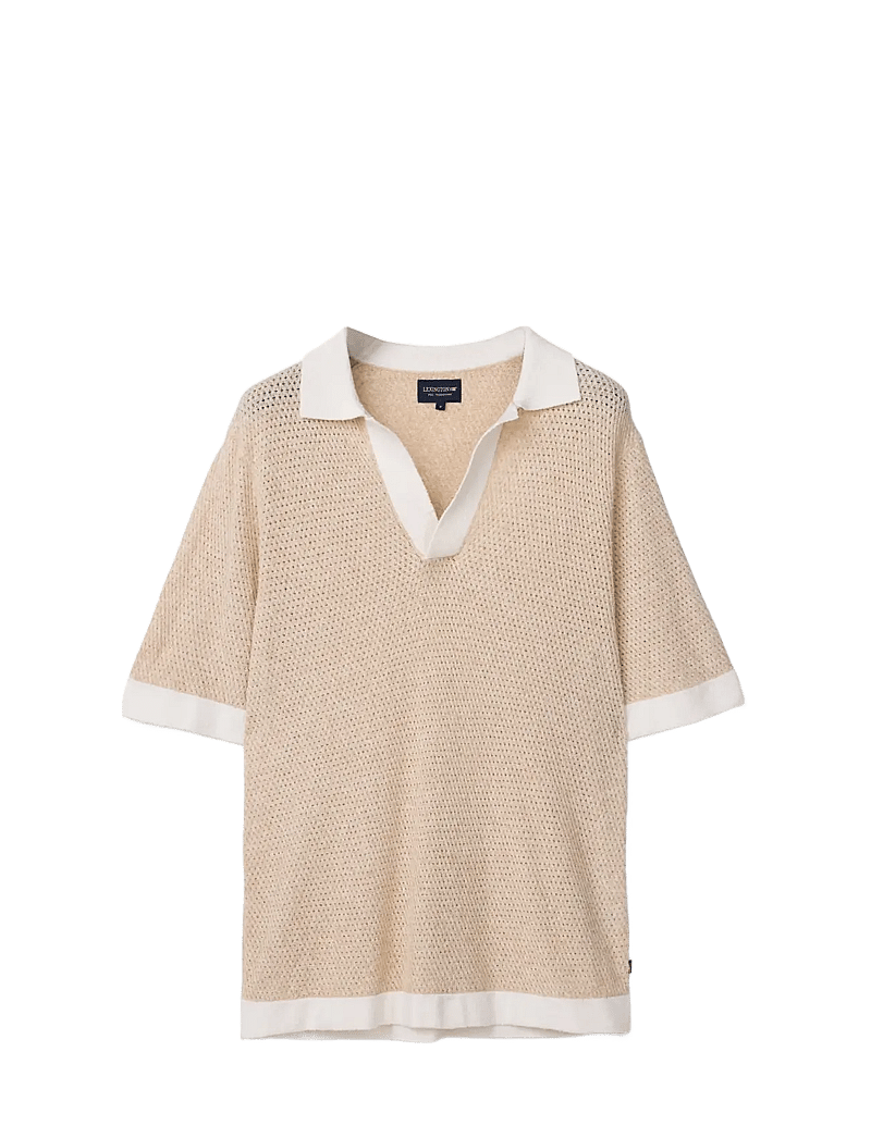 Lexington Clothing - Riviera Polo Shirt - lühikeste varrukatega polod - light beige - 1