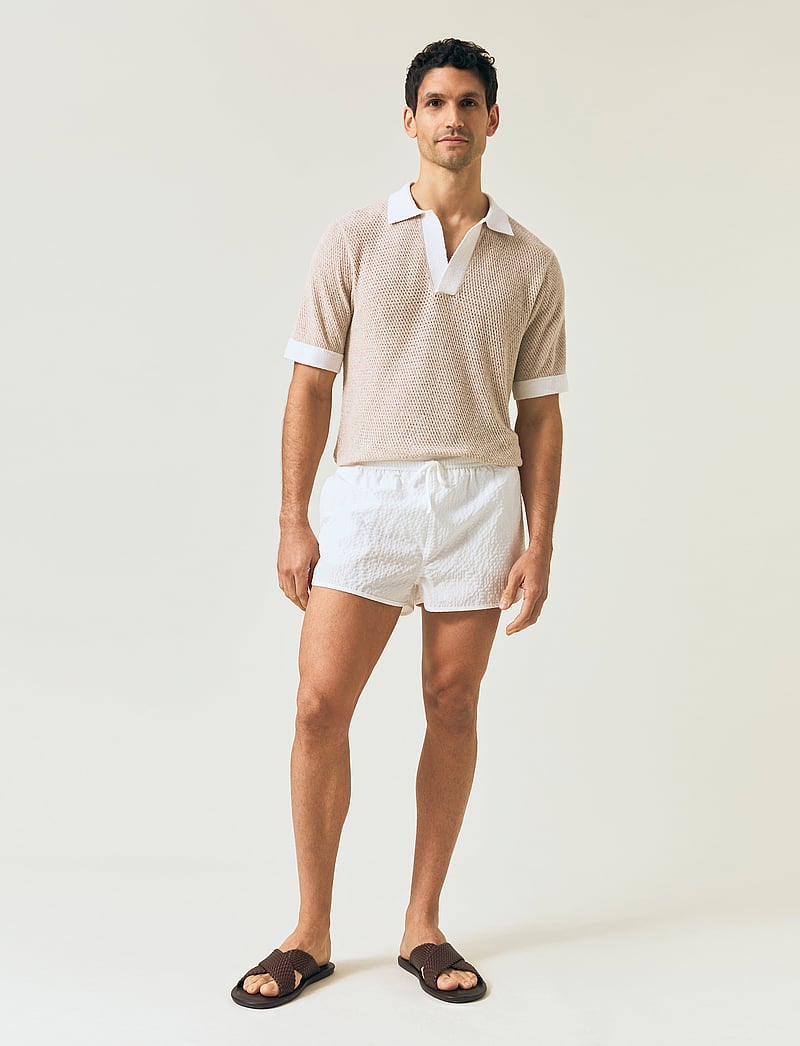 Lexington Clothing - Riviera Polo Shirt - lühikeste varrukatega polod - light beige - 0