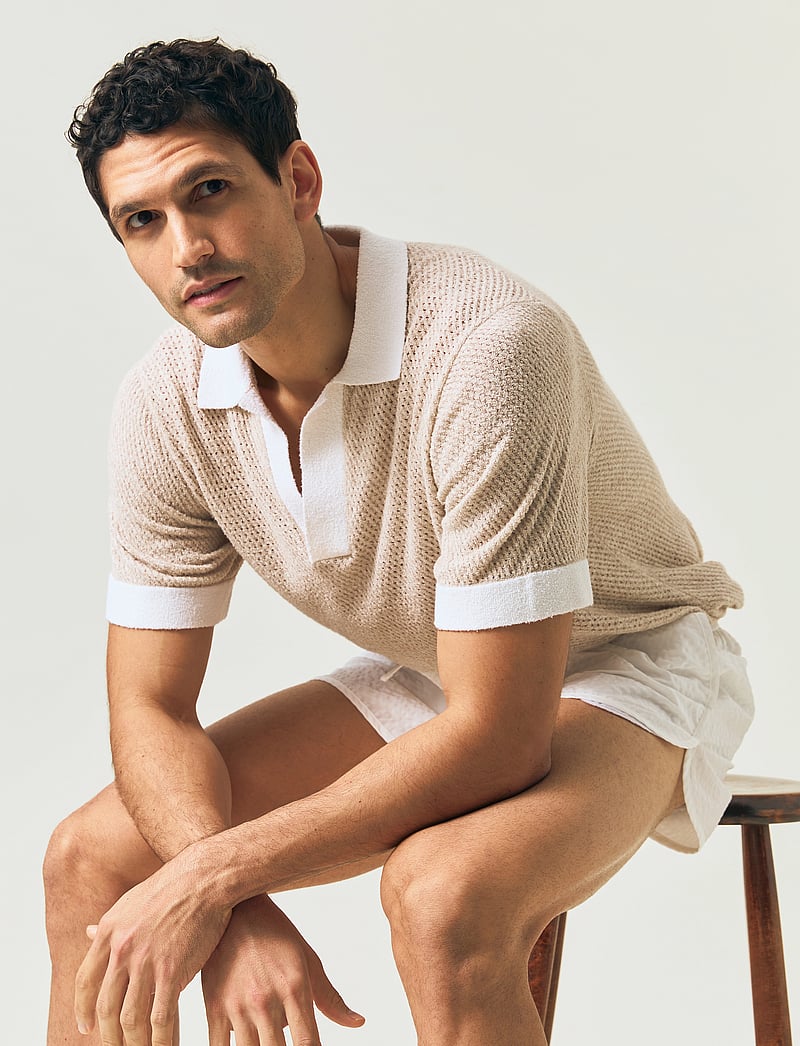 Lexington Clothing - Riviera Polo Shirt - lühikeste varrukatega polod - light beige - 3