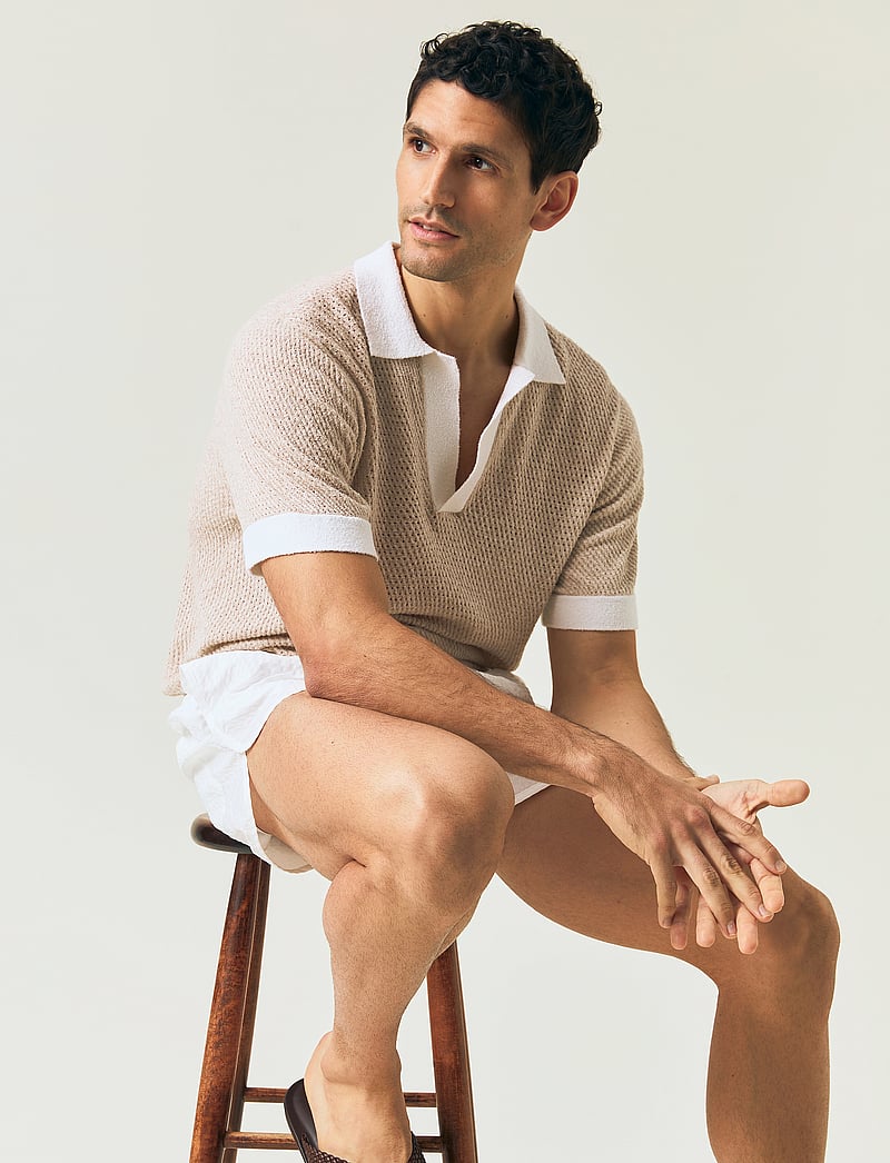 Lexington Clothing - Riviera Polo Shirt - lühikeste varrukatega polod - light beige - 5