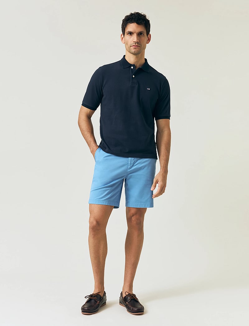 Lexington Clothing - Classic Cotton Twill Shorts - chino lühikesed püksid - blue - 0