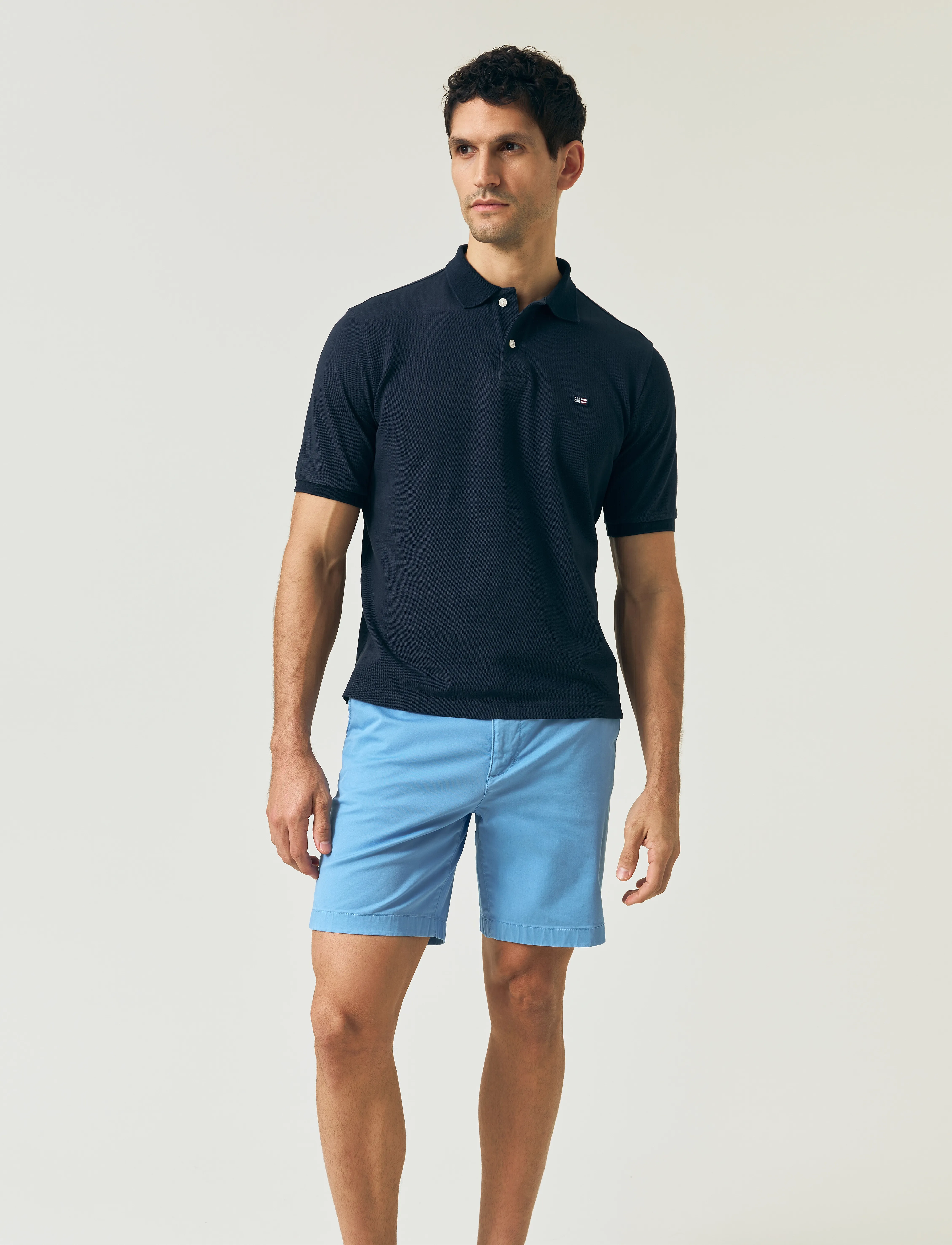 Lexington Clothing - Classic Cotton Twill Shorts - chinos shorts - blue - 2