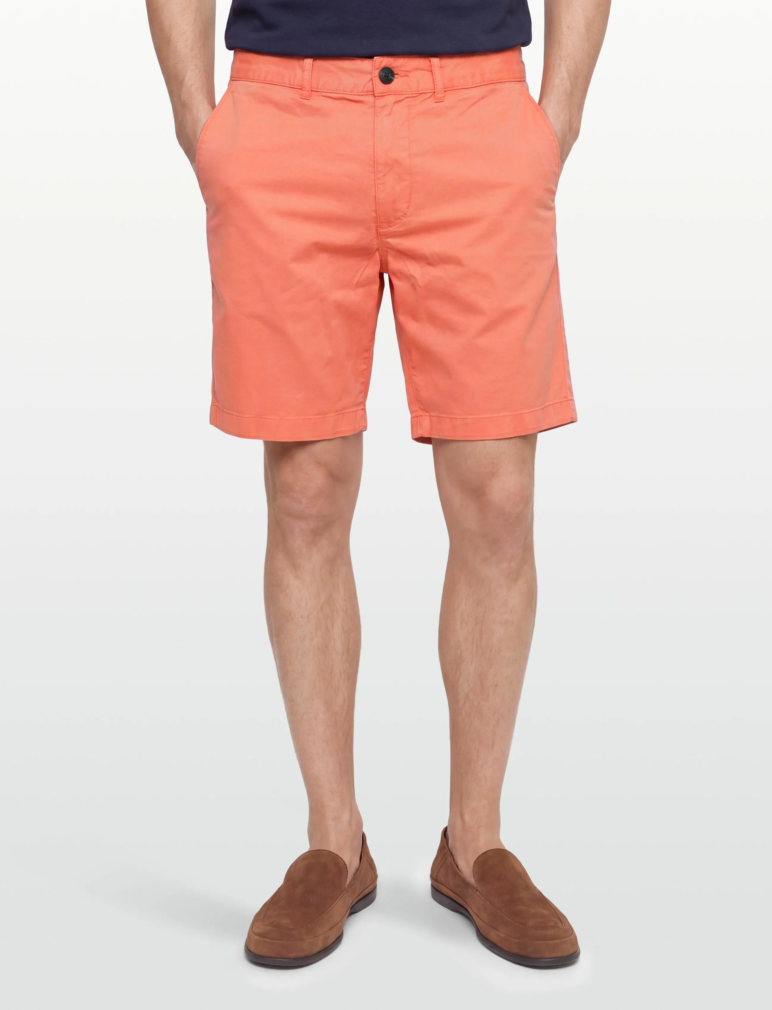 Lexington Clothing - Classic Cotton Twill Shorts - spodenki chinos - coral - 3