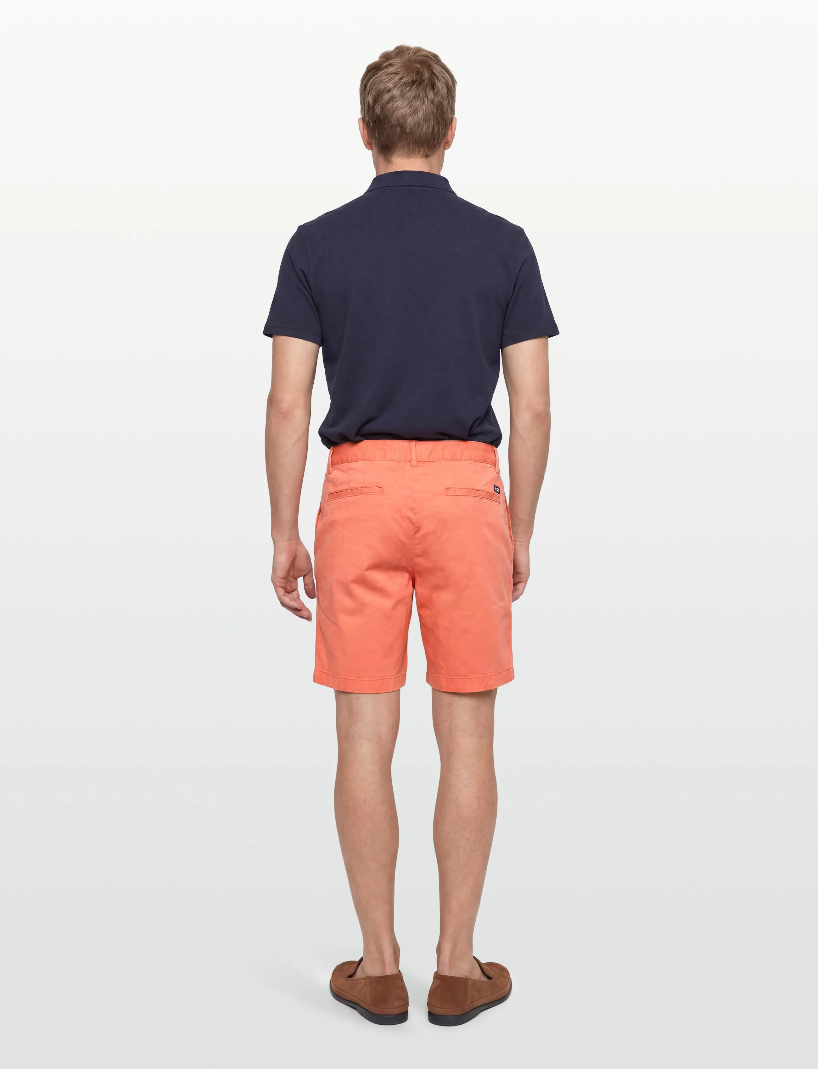 Lexington Clothing - Classic Cotton Twill Shorts - spodenki chinos - coral - 4