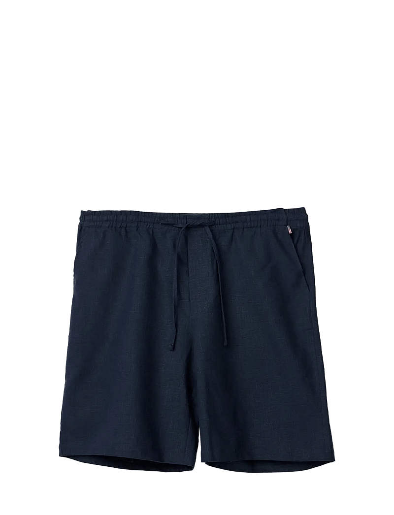 Lexington Clothing - Casual Linen Blend Shorts - linneshorts - dark blue - 1