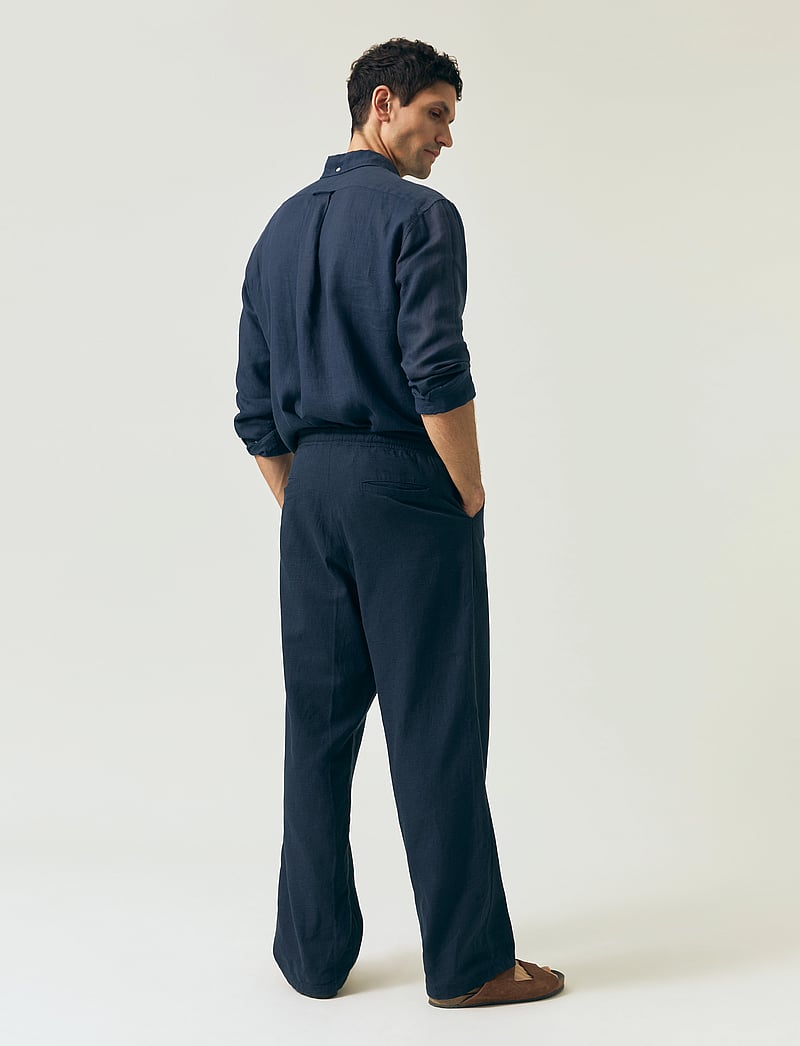 Lexington Clothing - Casual Linen Blend Pants - linen trousers - beige - 3