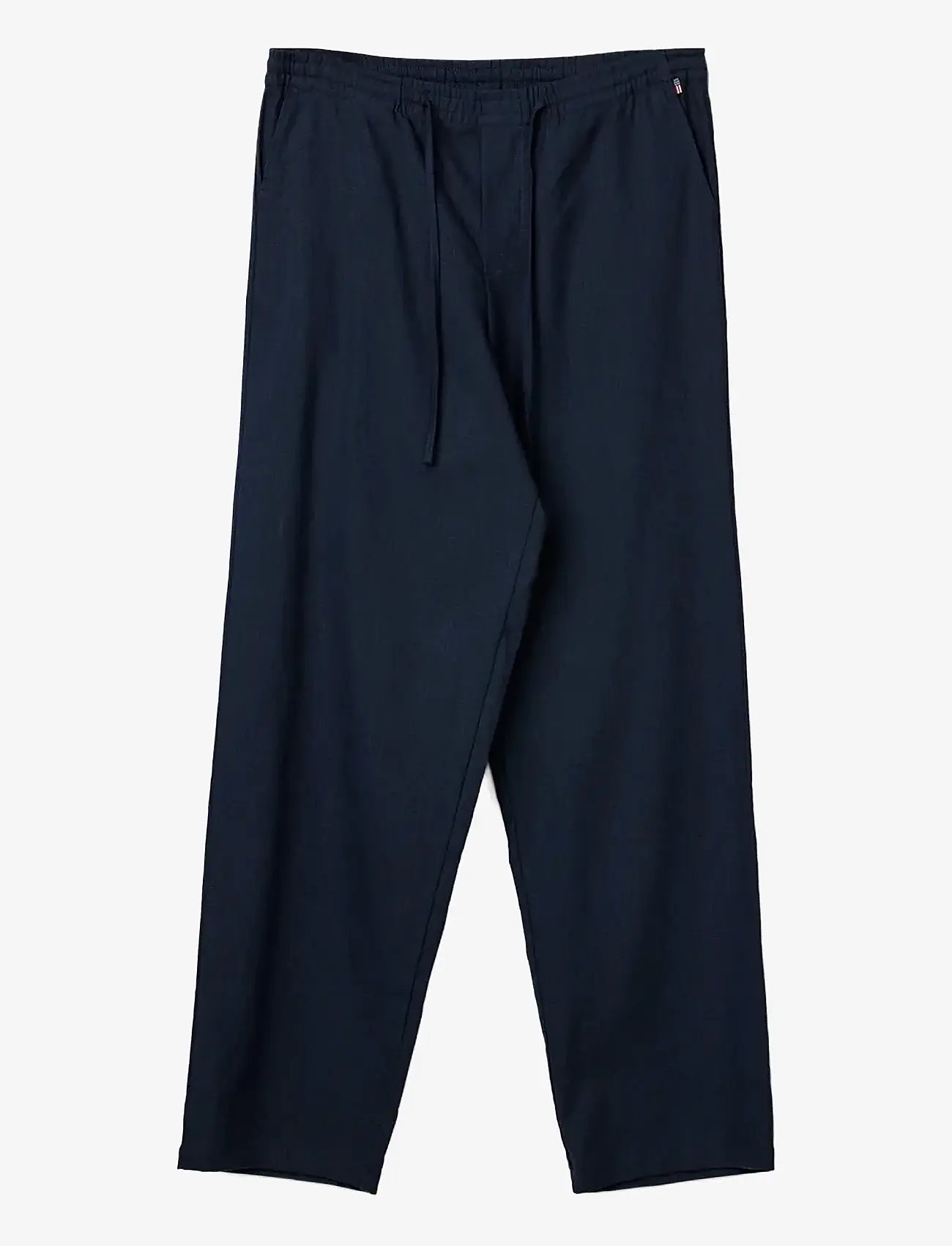 Lexington Clothing - Casual Linen Blend Pants - hørbukser - dark blue - 0