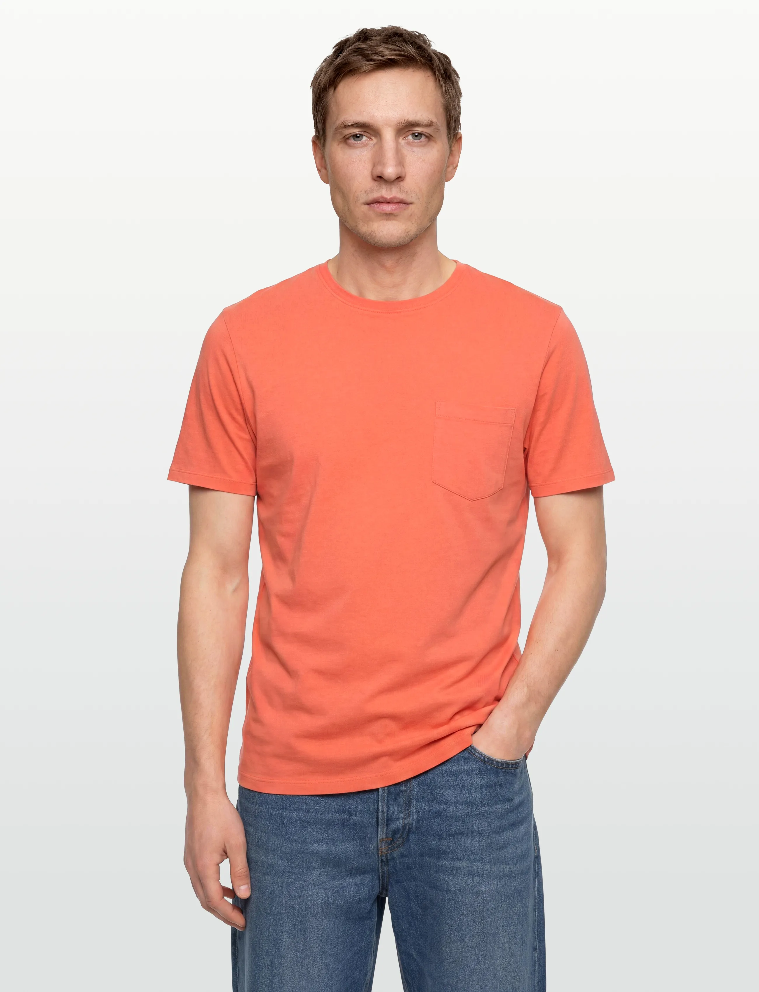 Lexington Clothing - Midweight Faded Tee - najniższe ceny - coral - 3