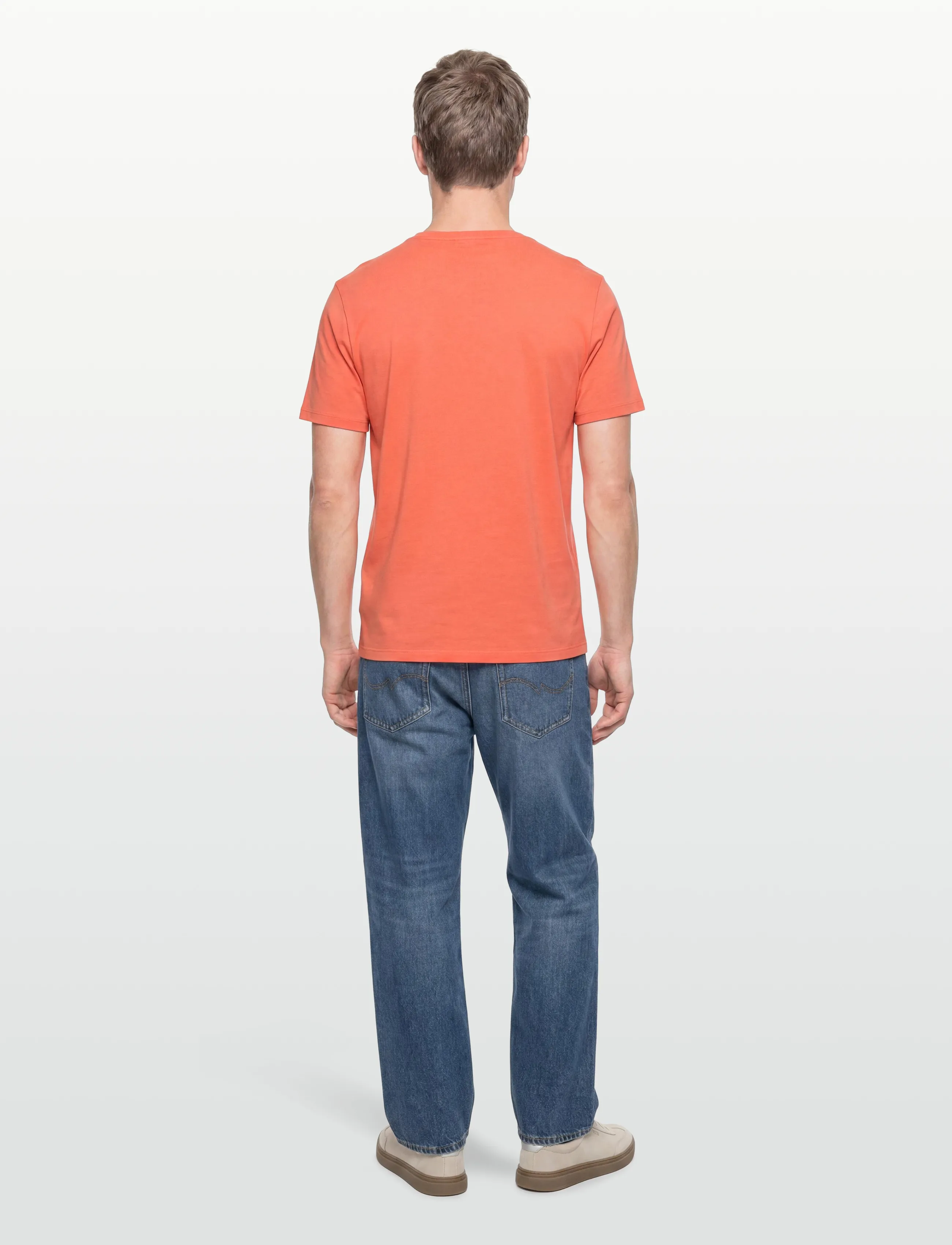 Lexington Clothing - Midweight Faded Tee - najniższe ceny - coral - 4