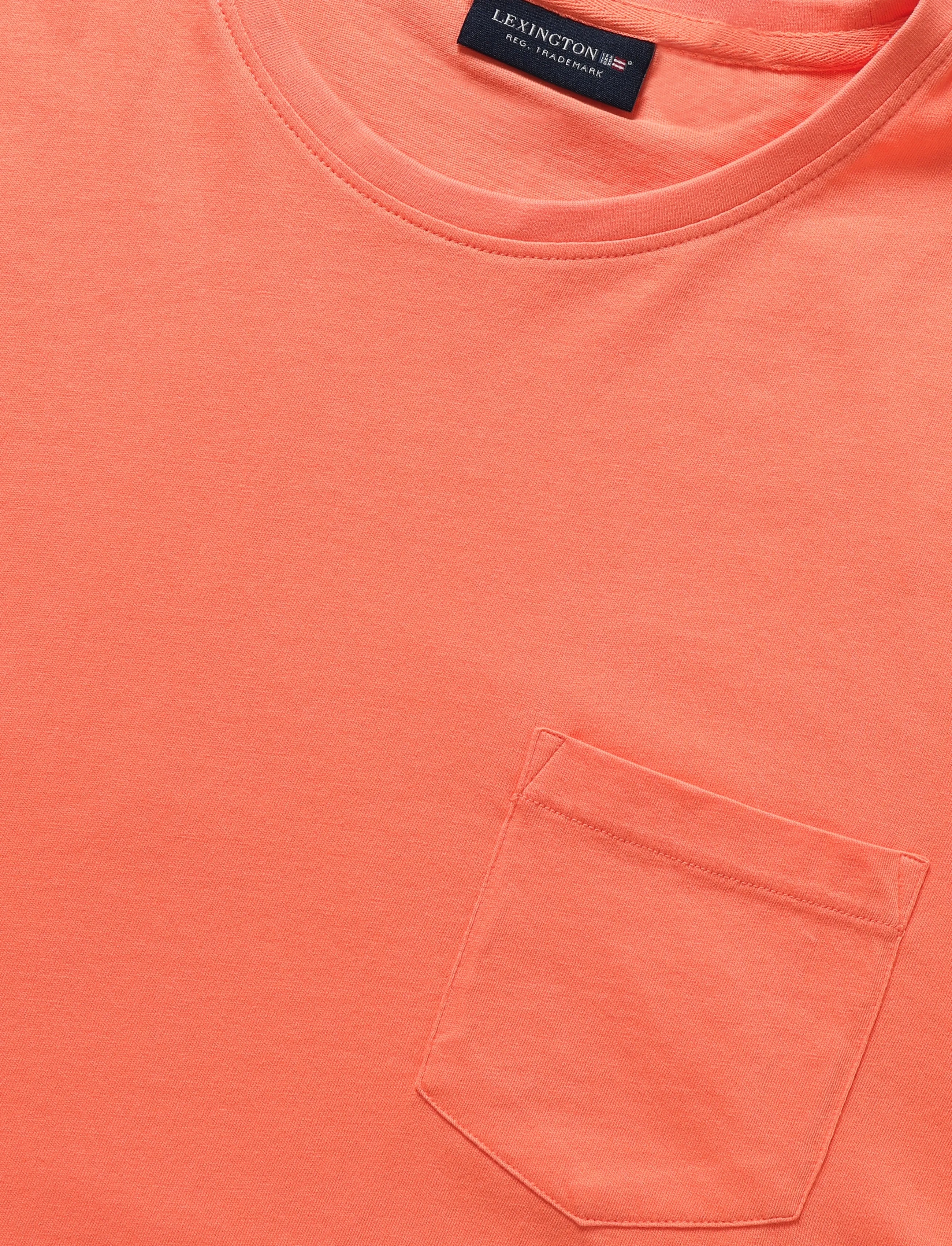 Lexington Clothing - Midweight Faded Tee - najniższe ceny - coral - 5