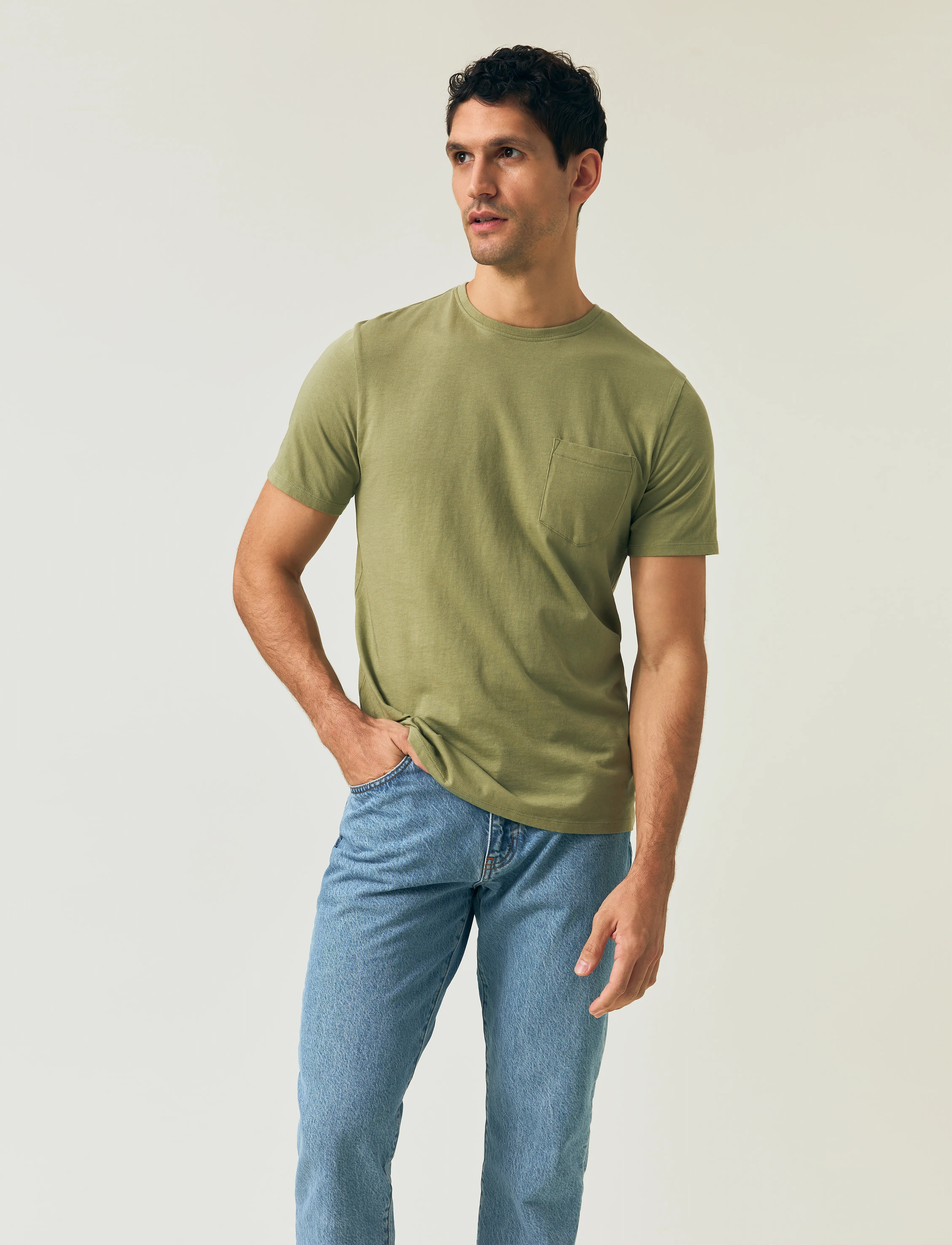 Lexington Clothing - Midweight Faded Tee - kurzärmelig - light green - 3
