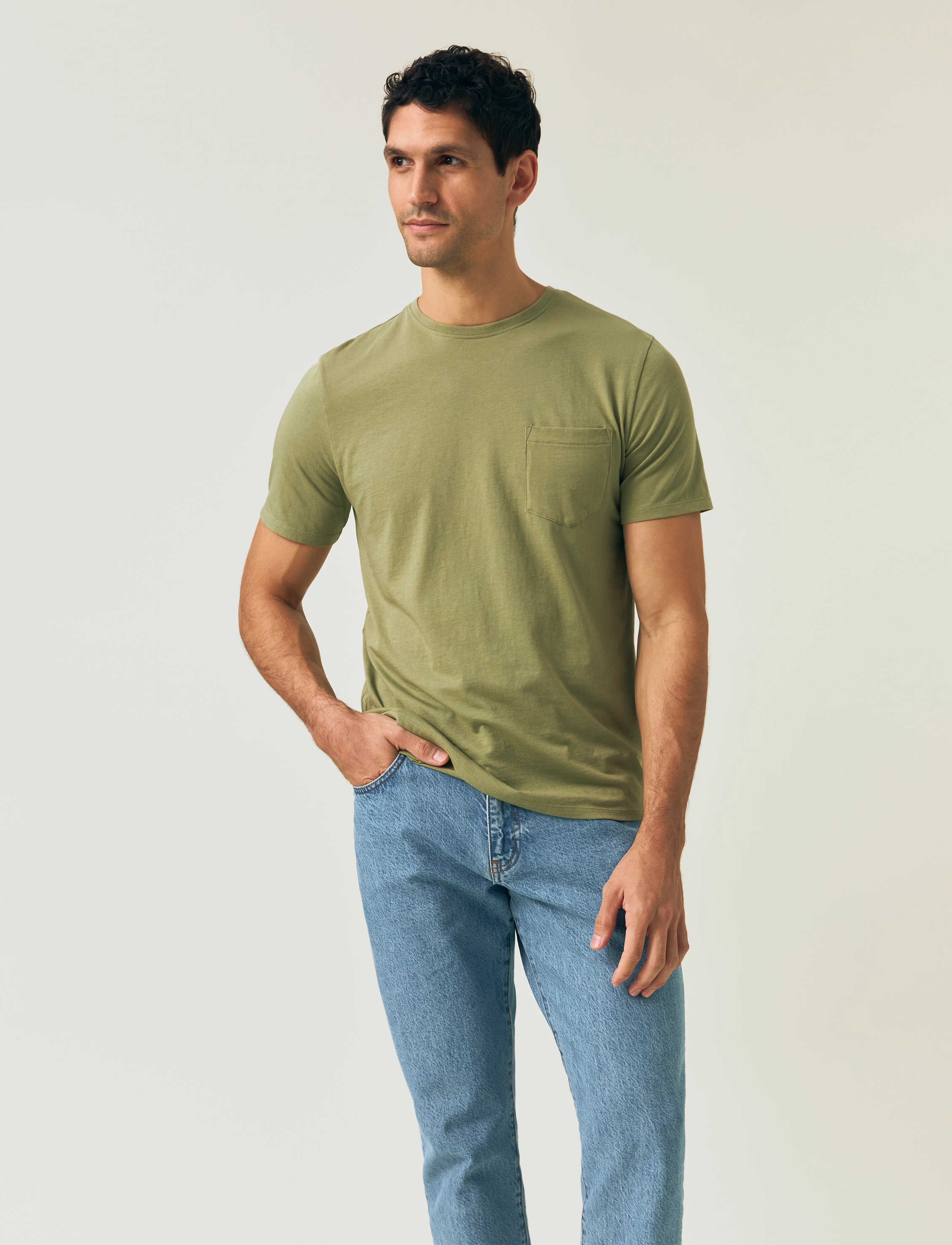 Lexington Clothing Midweight Faded Tee t-shirts - bas herr – bild 5