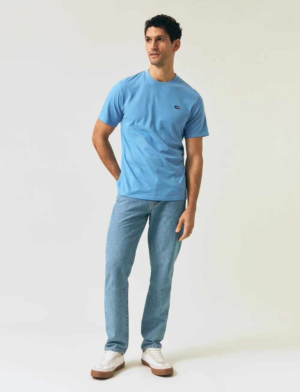 Lexington Clothing - Classic Organic Cotton Logo Tee - short-sleeved t-shirts - blue - 0