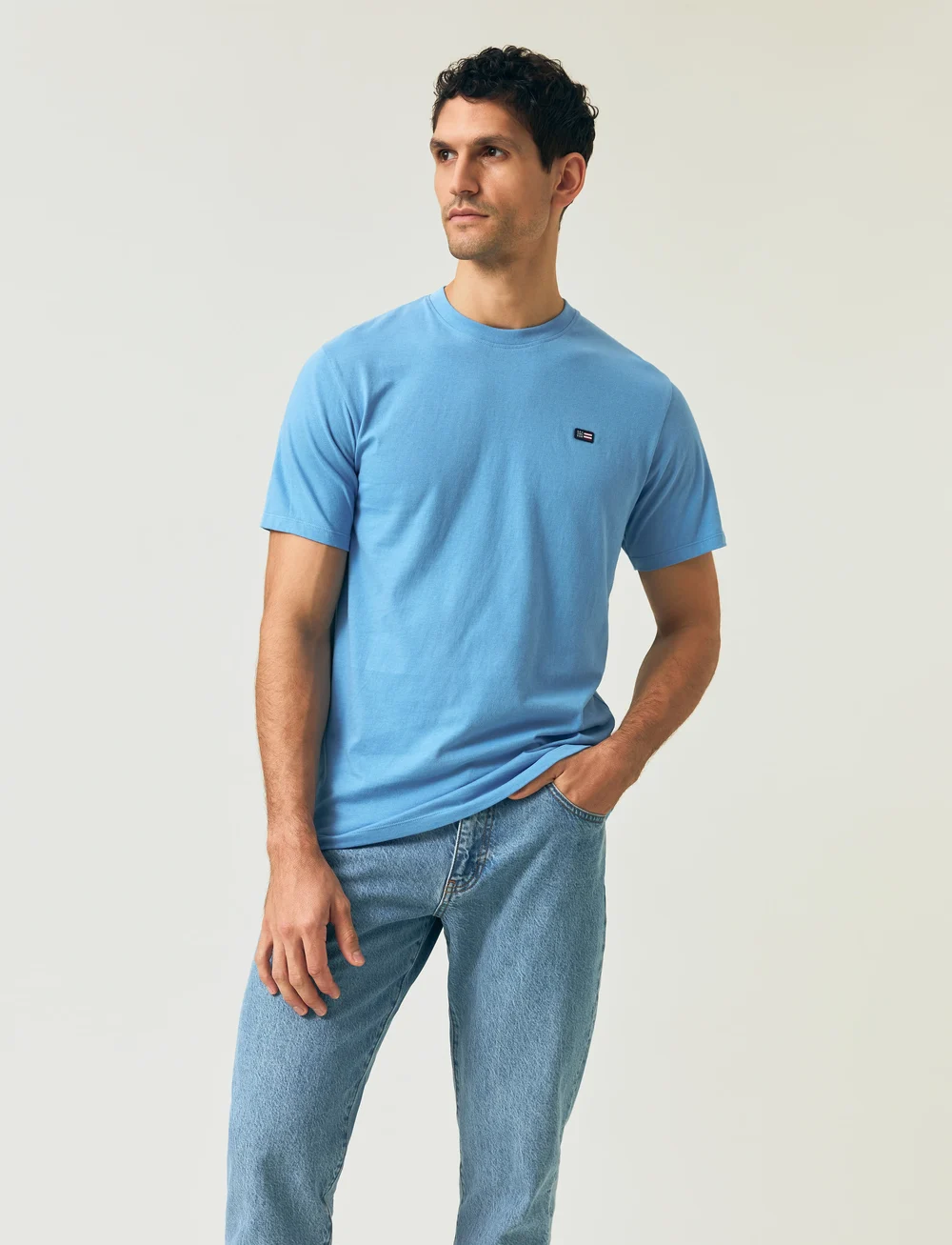 Lexington Clothing - Classic Organic Cotton Logo Tee - short-sleeved t-shirts - blue - 3