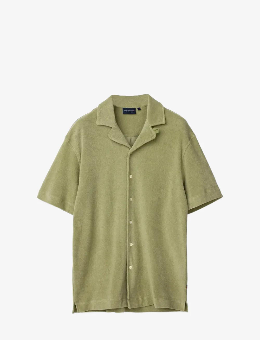 Lexington Clothing - Camp Organic Cotton Terry Shirt - kortärmade skjortor - green - 1