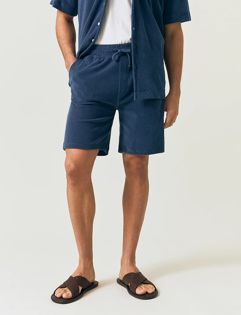 Lexington Clothing - Organic Cotton Terry Shorts - casual shorts - dark blue - 2