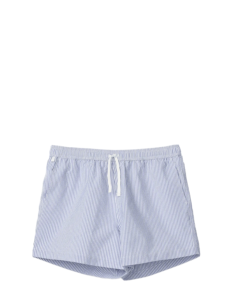 Lexington Clothing - Striped Seersucker Swim Trunks - badeshortser - blue/white stripe - 1
