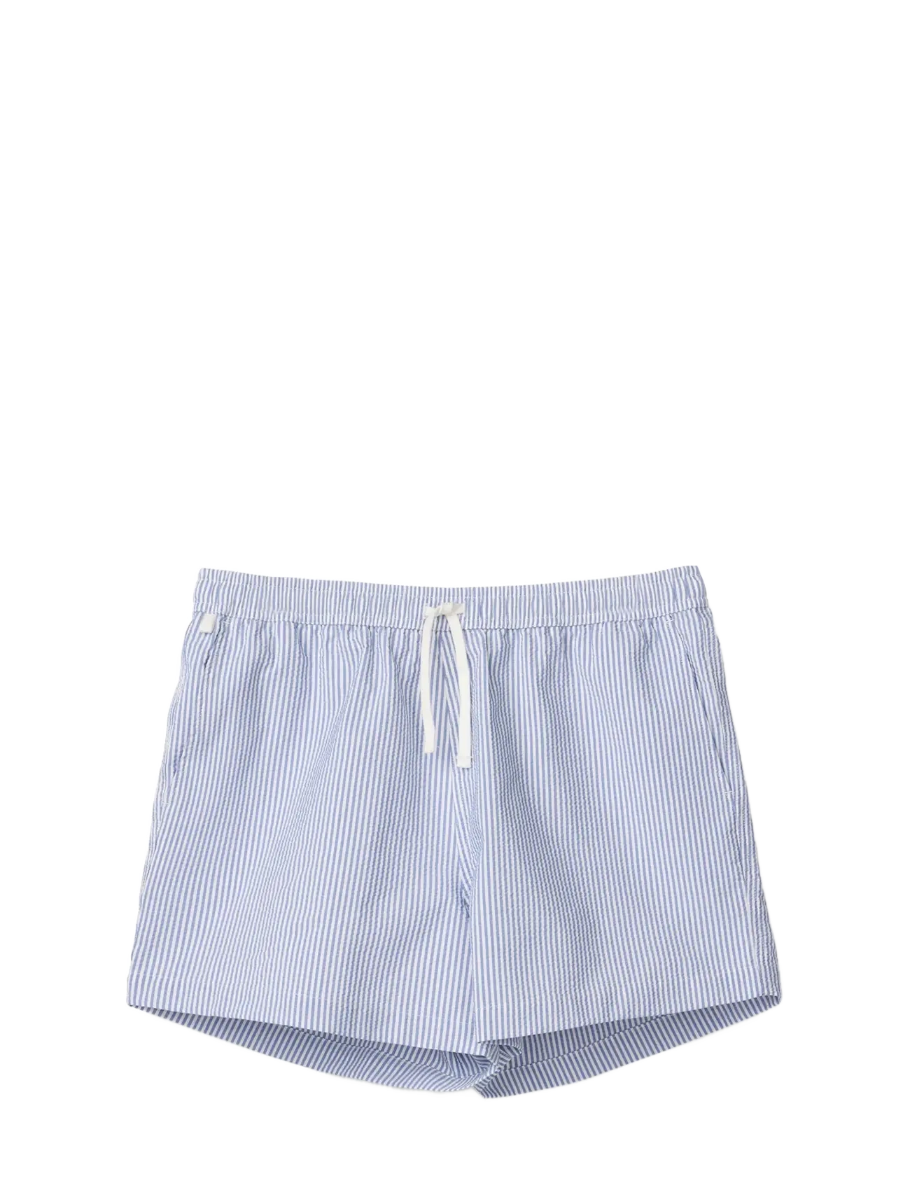 Lexington Clothing Striped Seersucker Swim Trunks - Badkläder - BLUE/WHITE STRIPE / blue