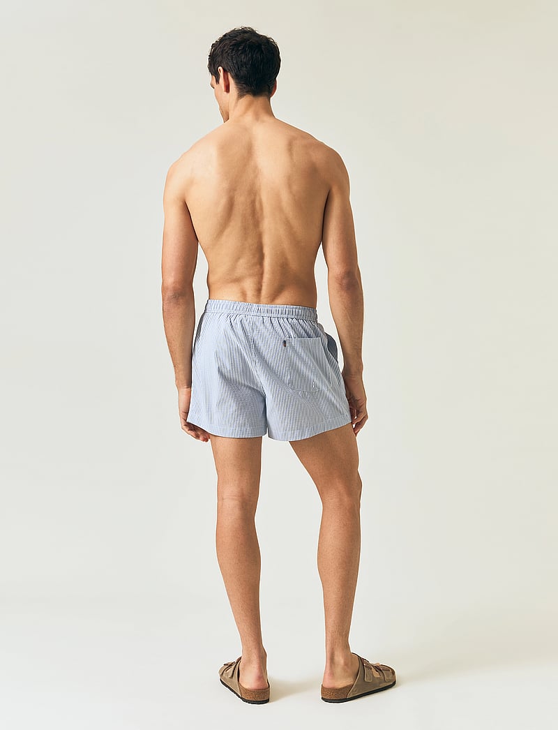 Lexington Clothing - Striped Seersucker Swim Trunks - badeshortser - blue/white stripe - 2