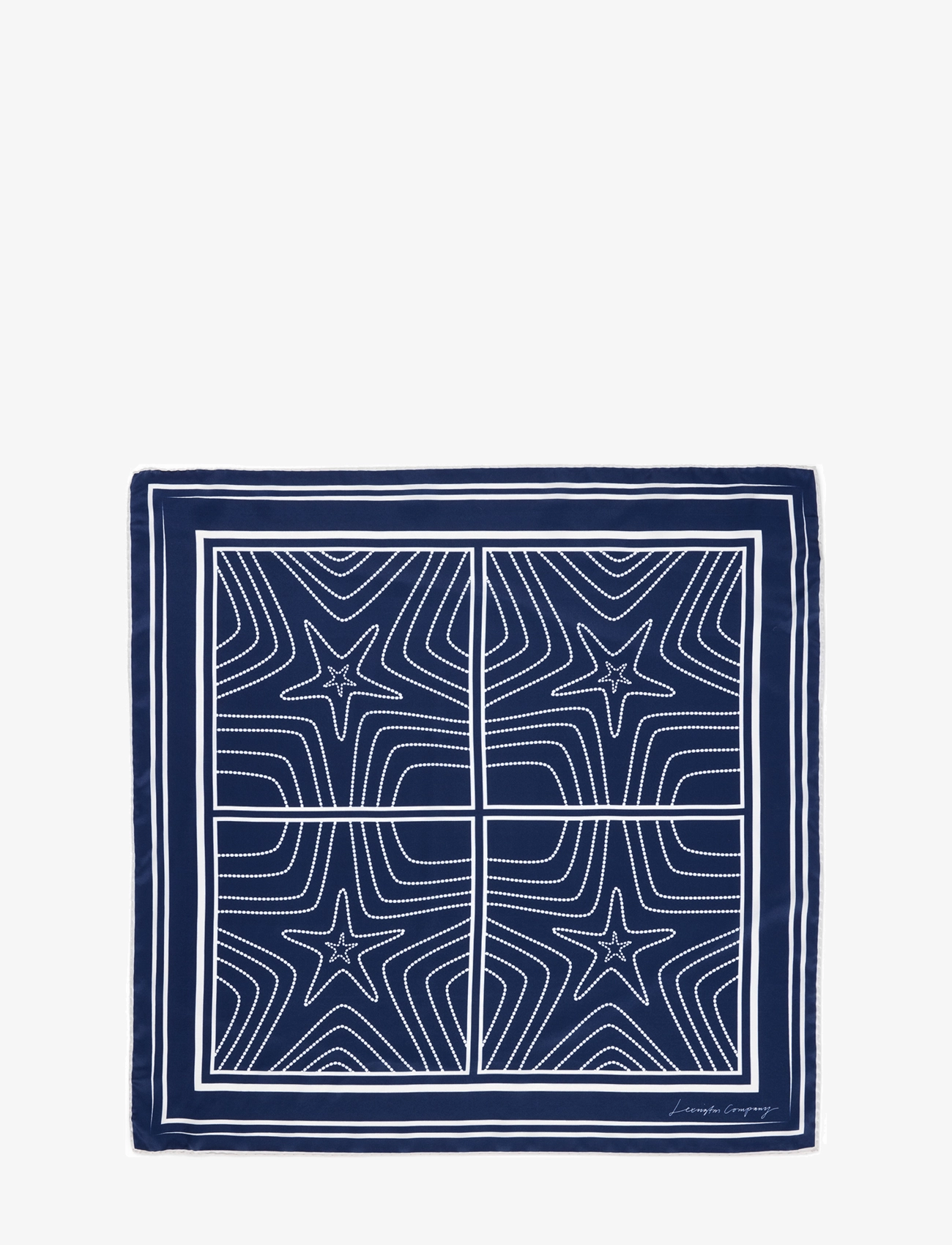 Lexington Clothing Small Starfish Printed Silk Scarf - Transitional Layering - BLUE PRINT / blue