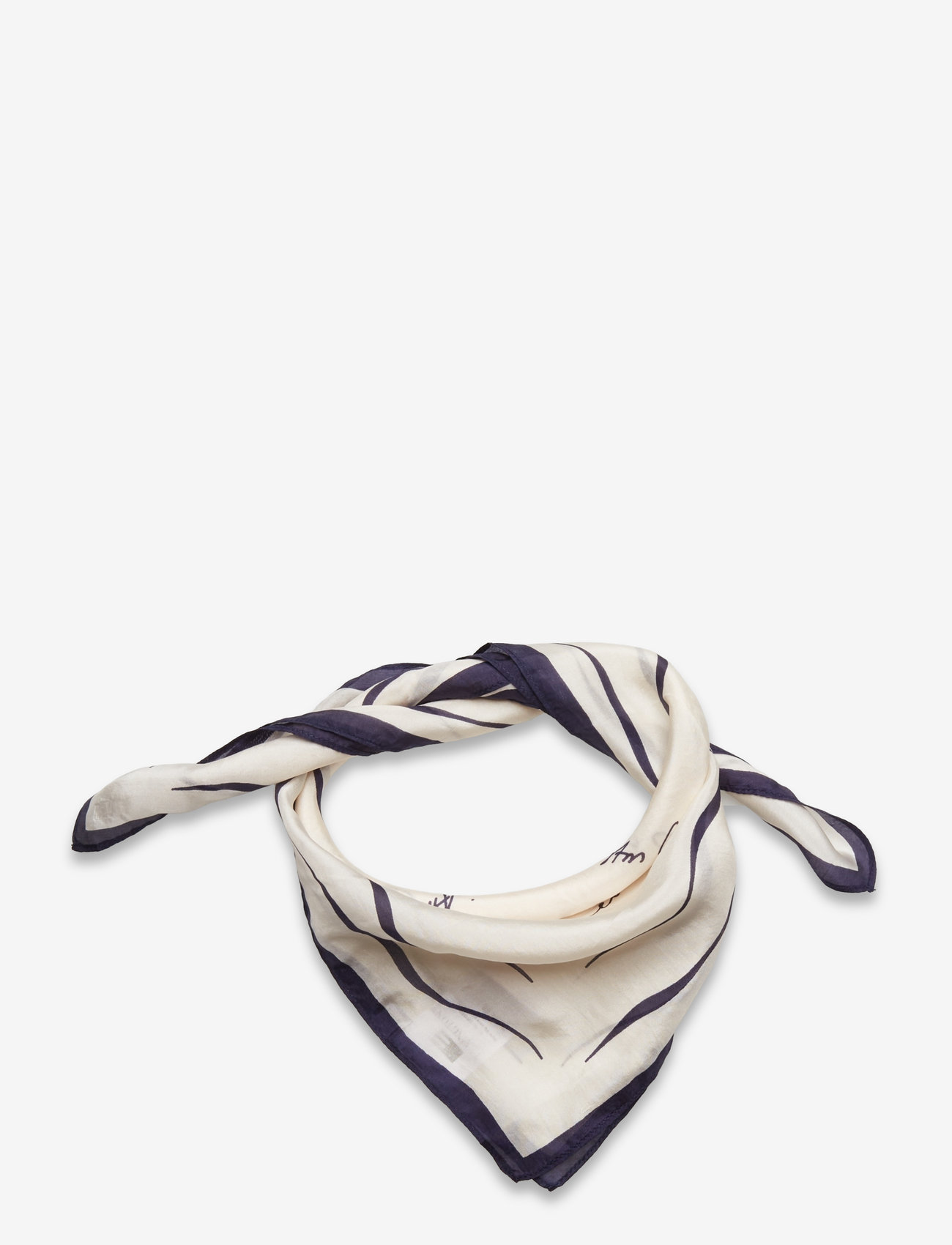 Lexington Clothing - Big wave printed Silk Scarf - white/blue - 0