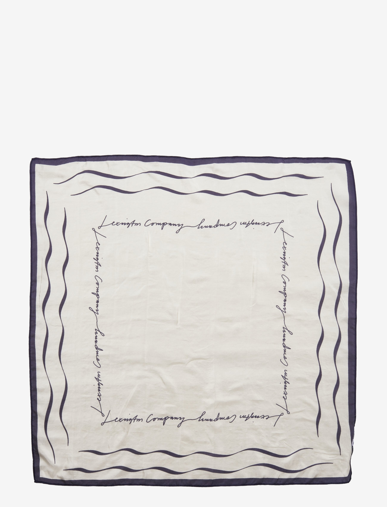 Lexington Clothing - Big wave printed Silk Scarf - white/blue - 1