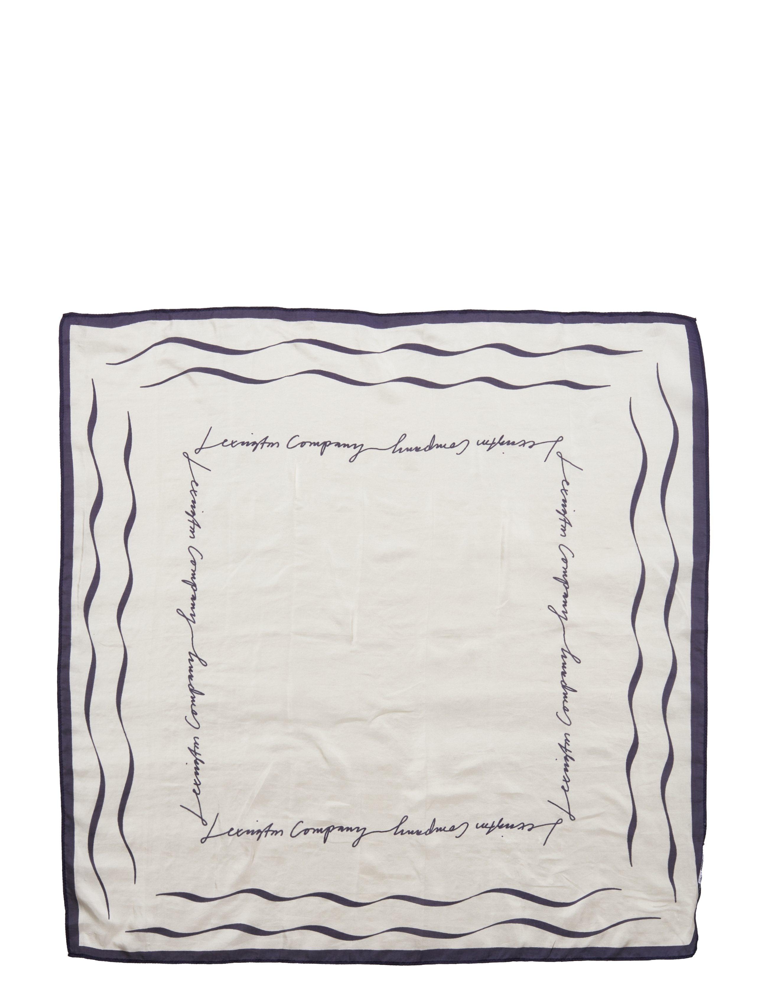 Lexington Clothing - Big wave printed Silk Scarf - white/blue - 1