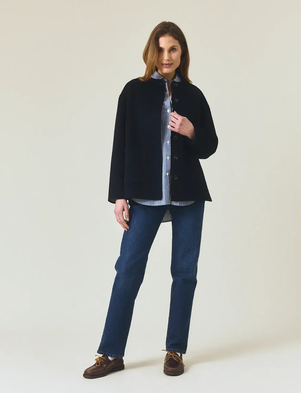 Lexington Clothing - Double Faced Wool Blend Jacket - wolljacken - navy - 0