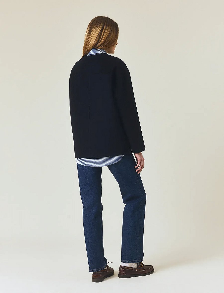 Lexington Clothing - Double Faced Wool Blend Jacket - villased jakid - navy - 3