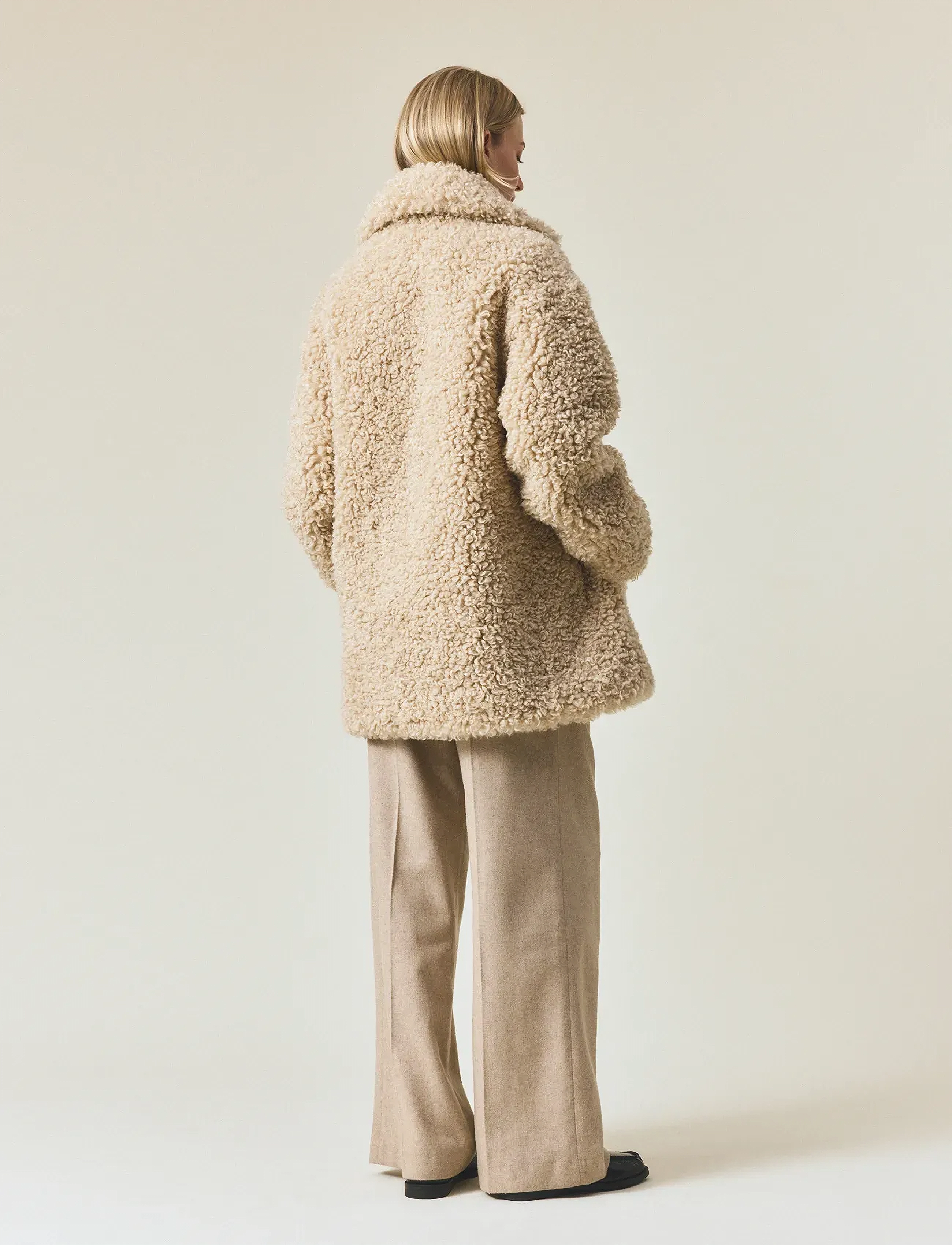 Lexington Clothing - Shearling Coat - overtøj - light beige - 3