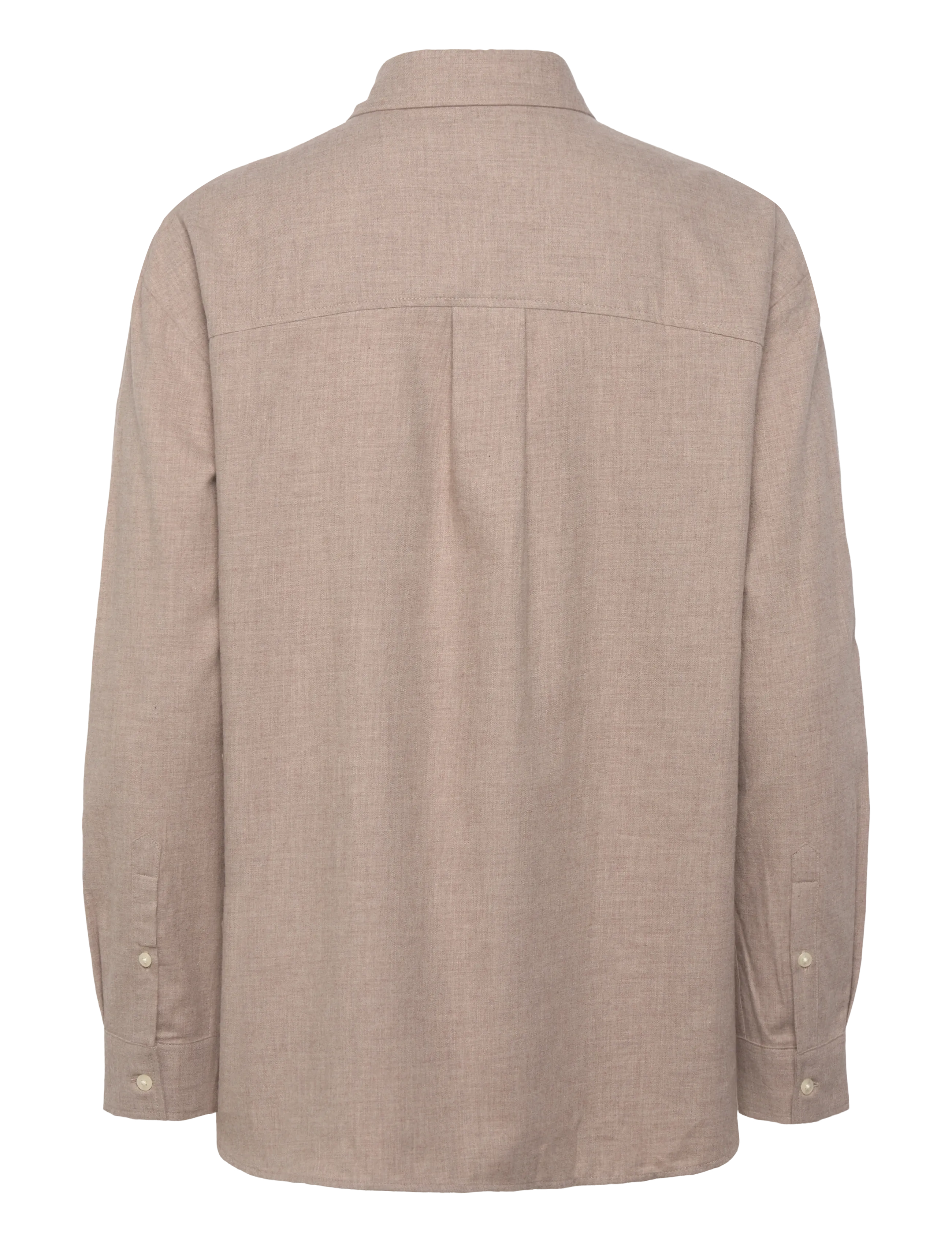 Lexington Clothing - Casual Cotton Flannel Solid Shirt - pitkähihaiset kauluspaidat - brown melange - 1