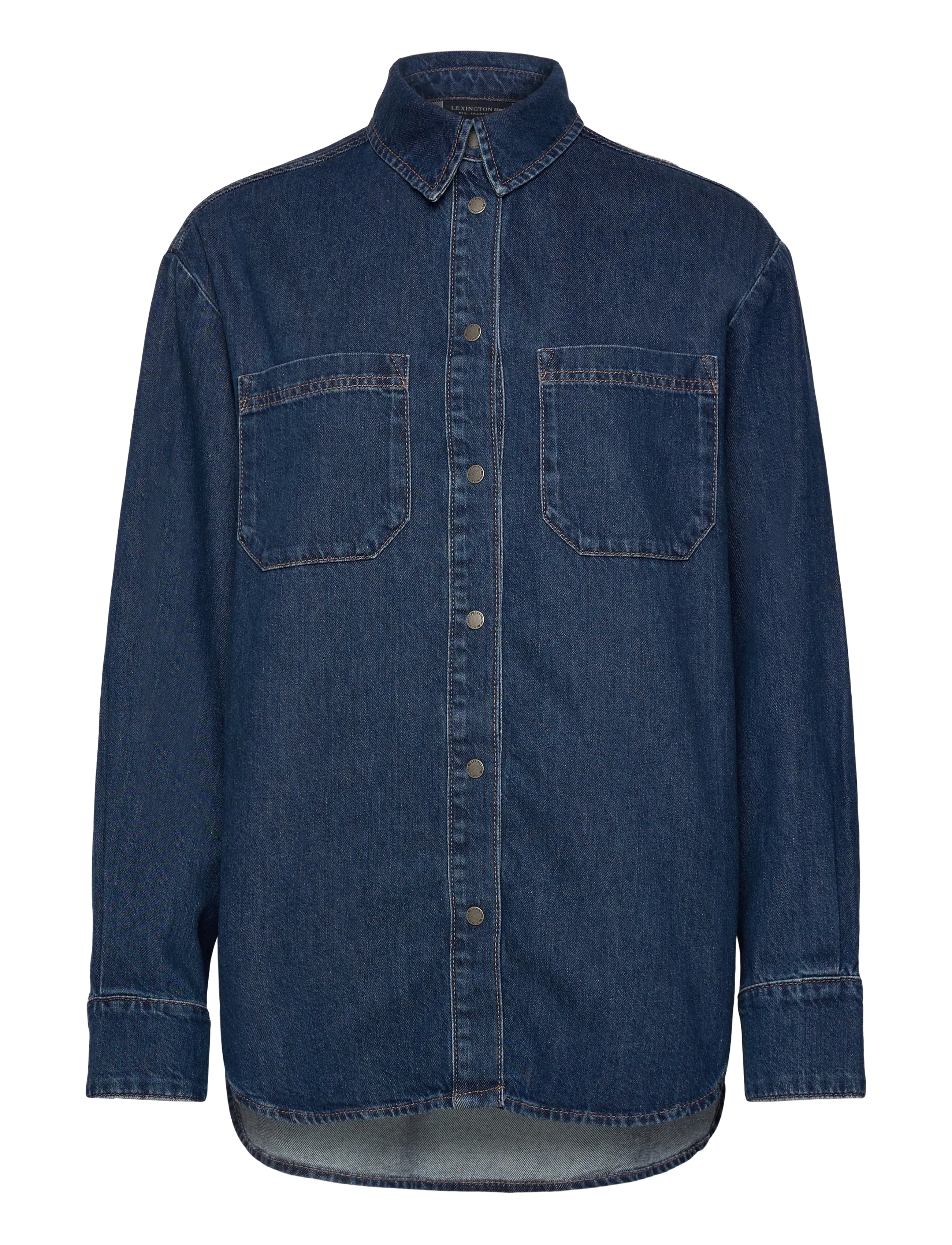 Lexington Clothing Oversized Denim Shirt - Riided - DARK BLUE DENIM / blue