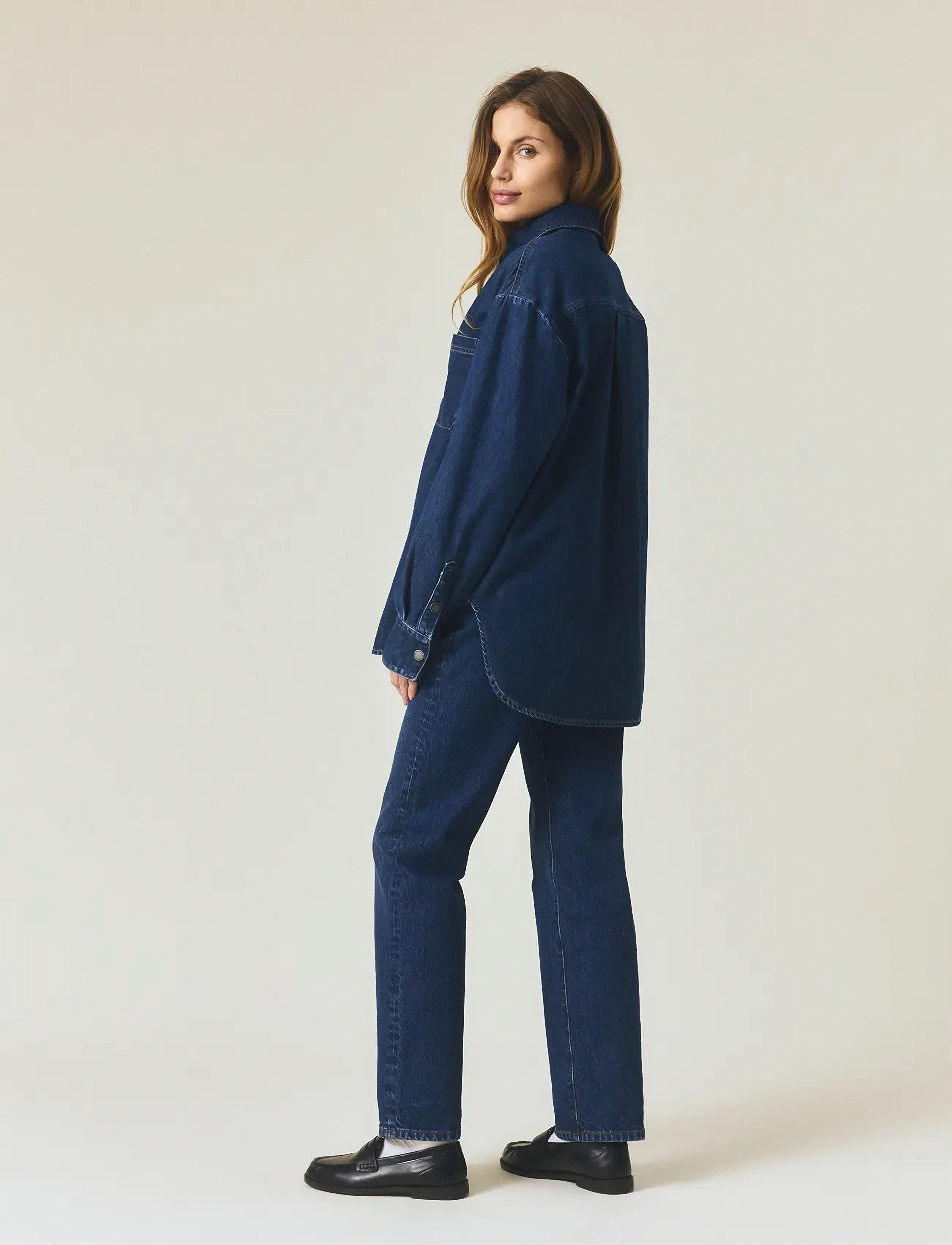 Lexington Clothing - Oversized Denim Shirt - denimskjorter - dark blue denim - 5