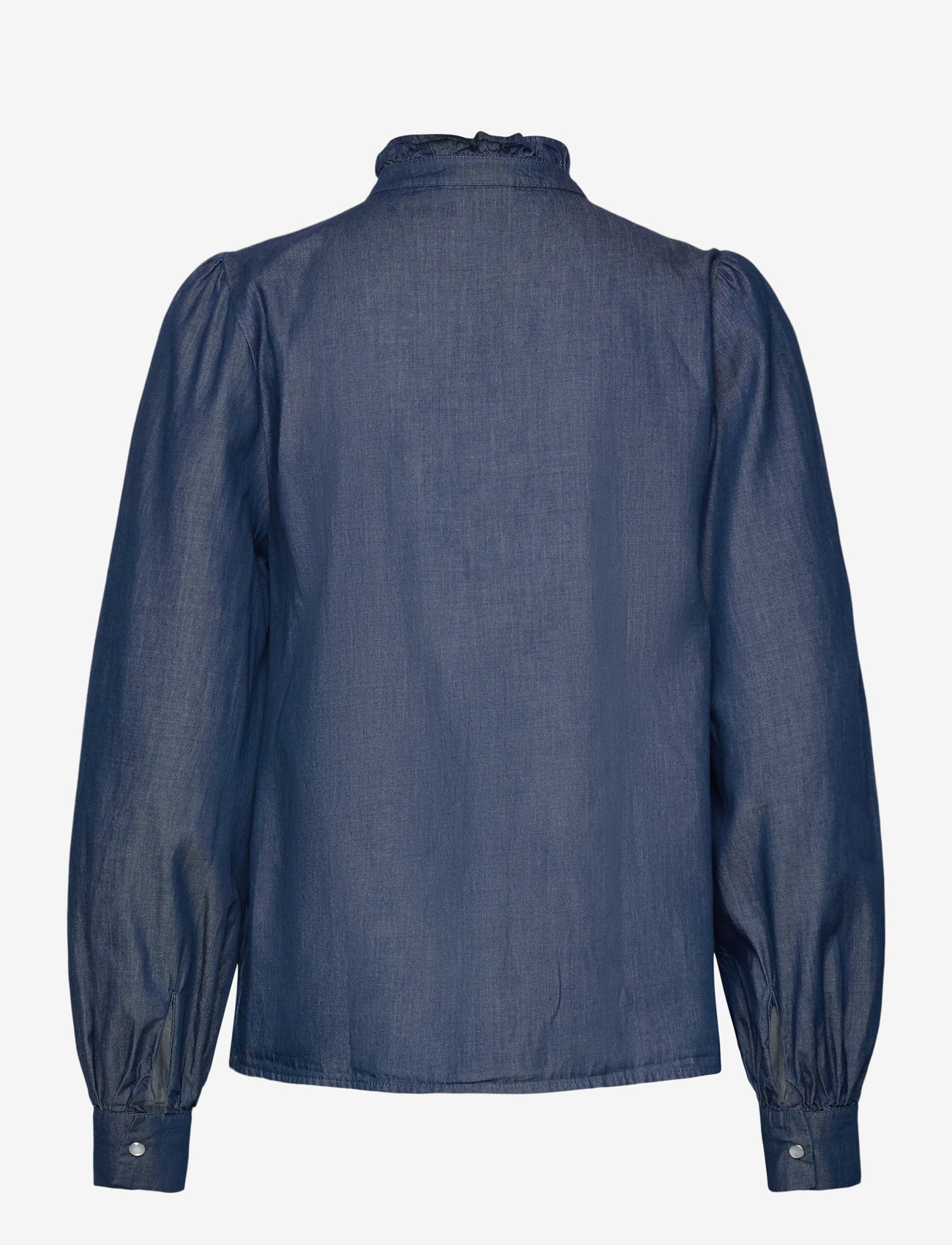 Lexington Clothing - Denim Frill Blouse - denimskjorter - medium blue denim - 2