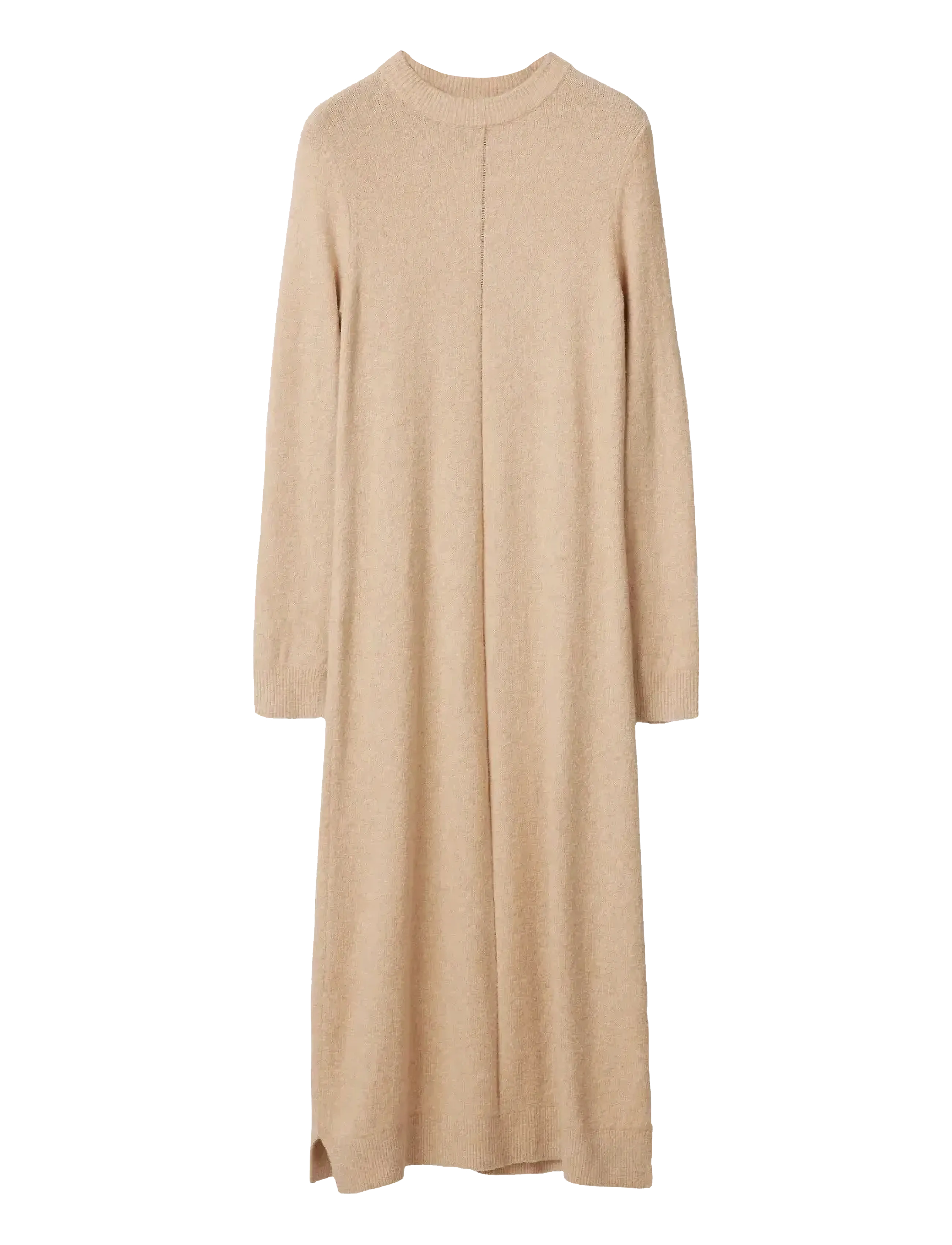 Lexington Clothing Straight Fit Midi Knitted Dress - Kläder - LIGHT BEIGE MELANGE / cream