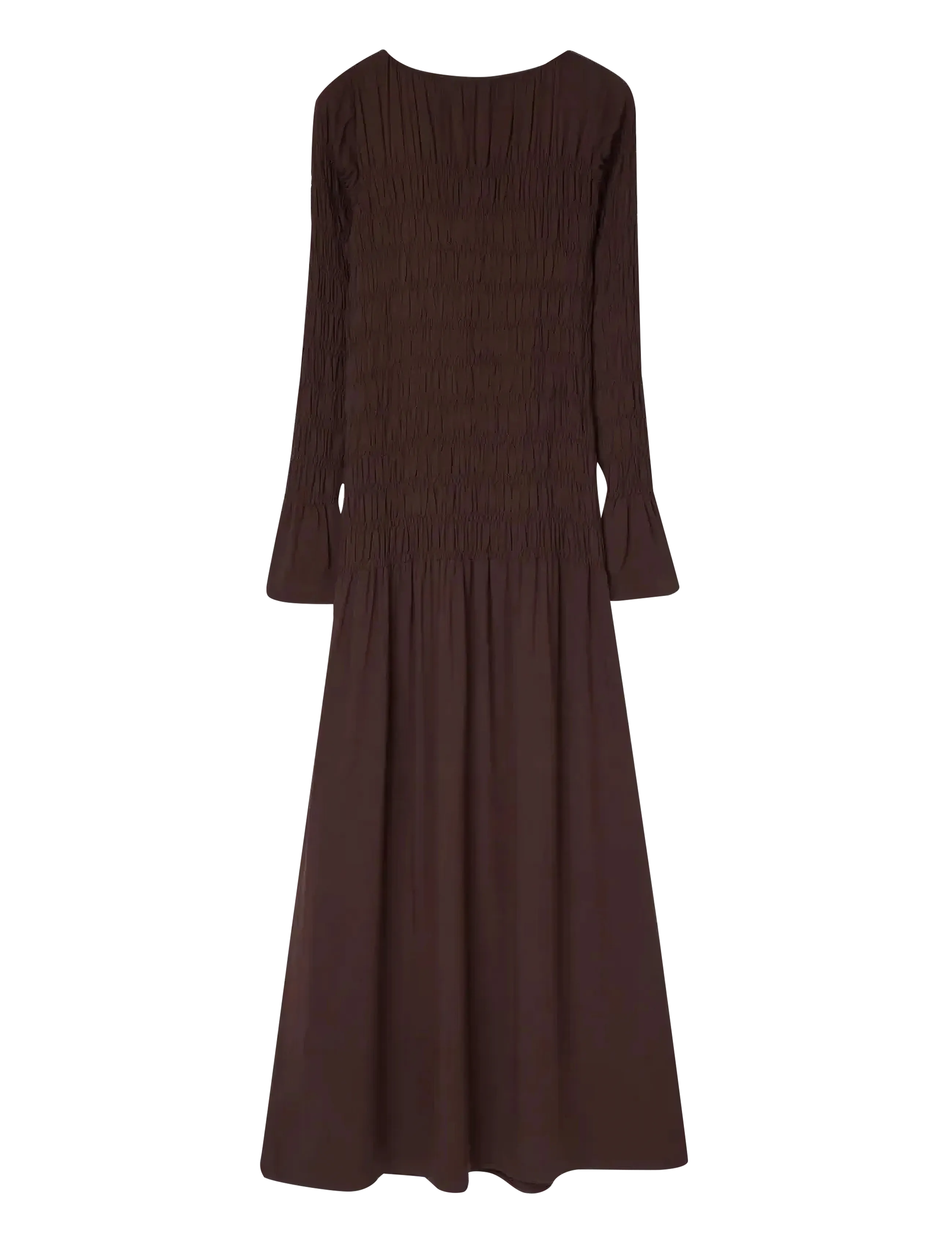 Lexington Clothing Smock Detail Maxi Dress - Maxi Dresses - DARK BROWN / brown